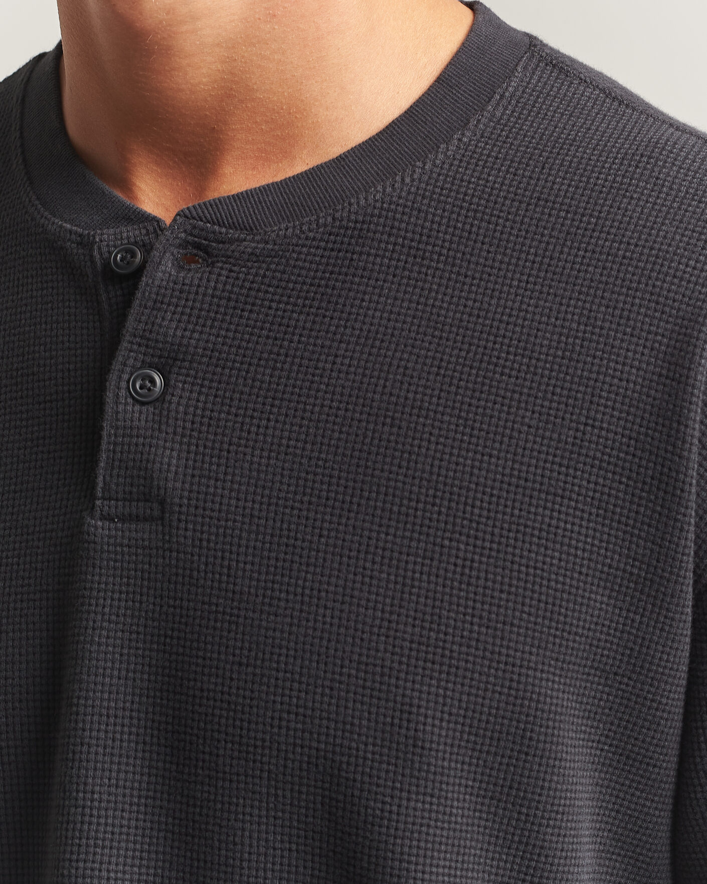 Heren | Truien | Levi's | Relaxed Henley Mineral Black