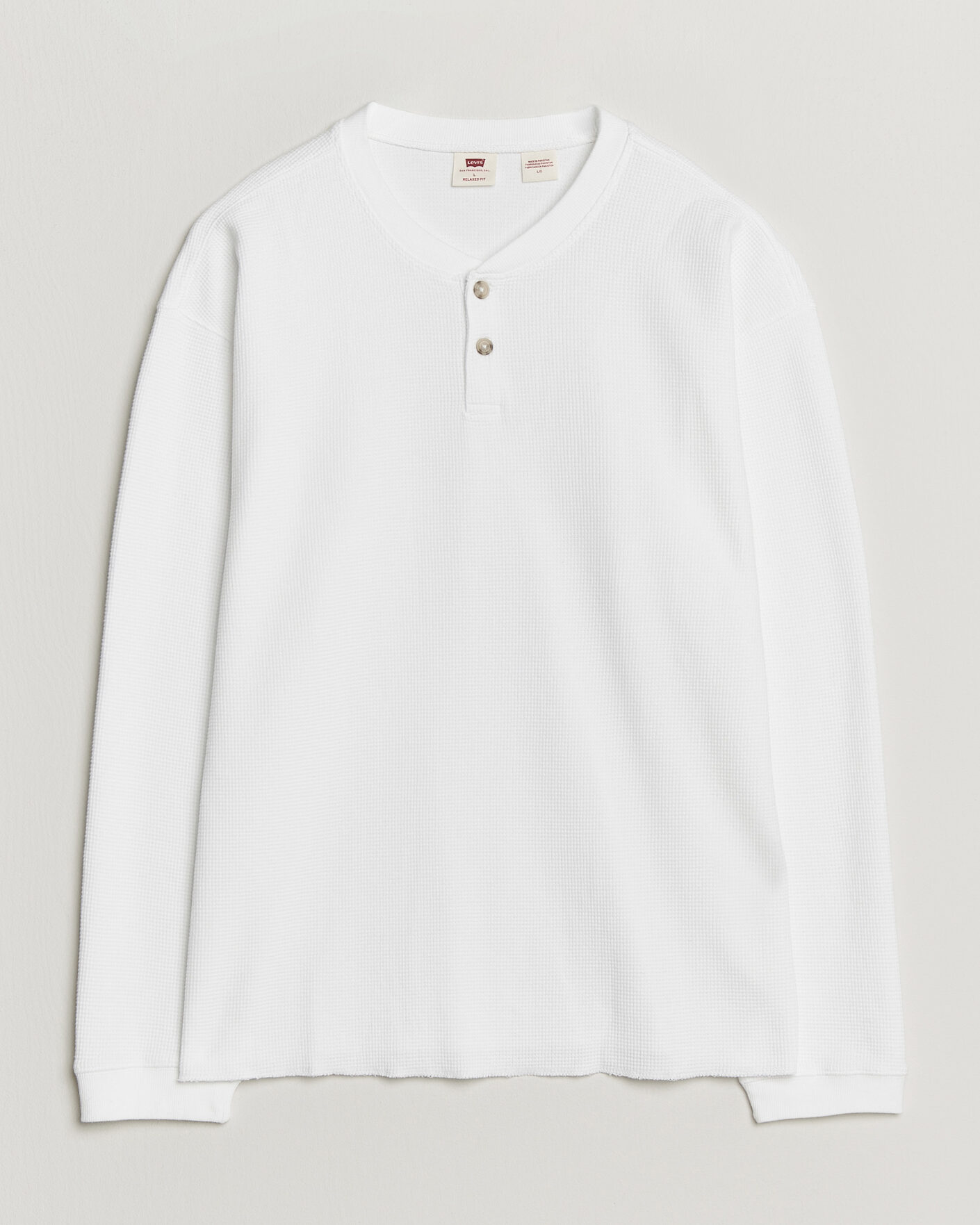 Heren | Truien | Levi's | Relaxed Henley Bright White