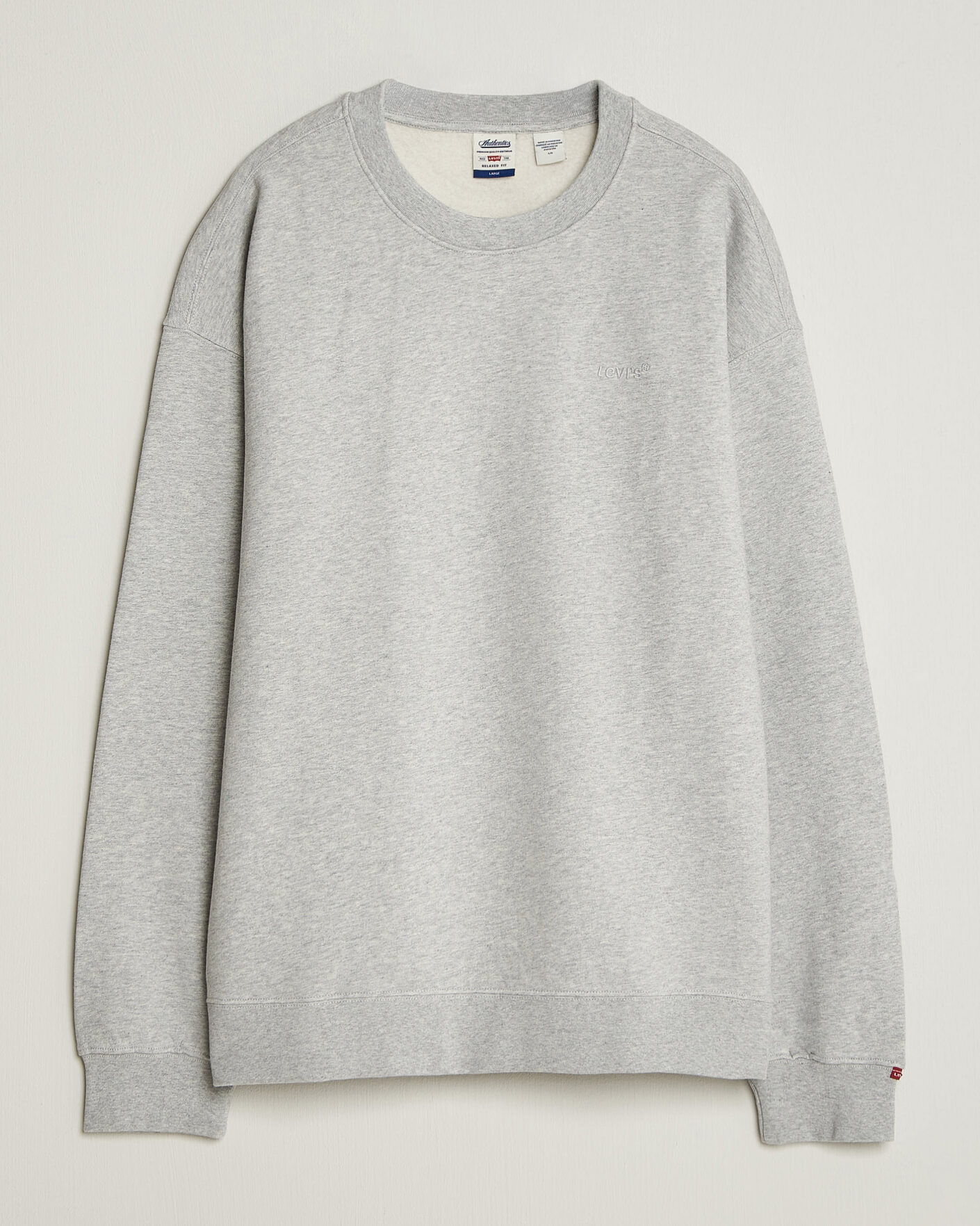 Heren | Truien | Levi's | Authentic Crew Neck Sweatshirt Light Grey Heather