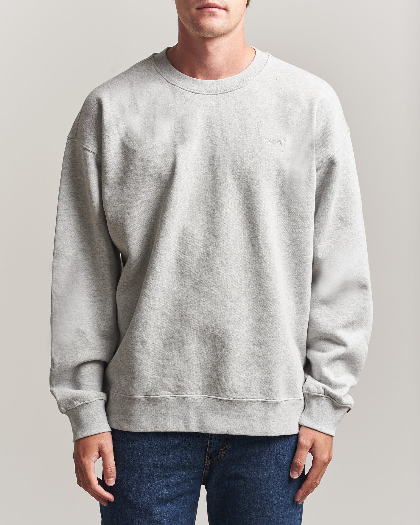 Heren | Truien | Levi's | Authentic Crew Neck Sweatshirt Light Grey Heather