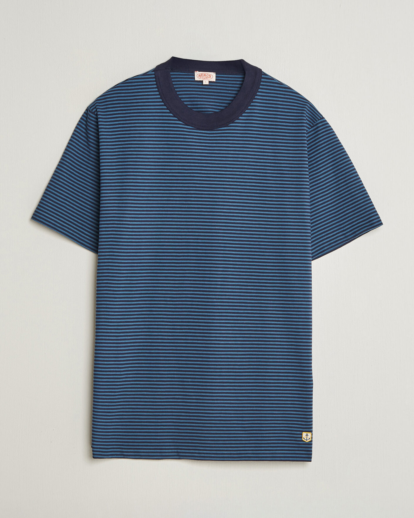 Heren | T-shirts | Armor-lux | Héritage Callac Striped T-Shirt Navy/Teal
