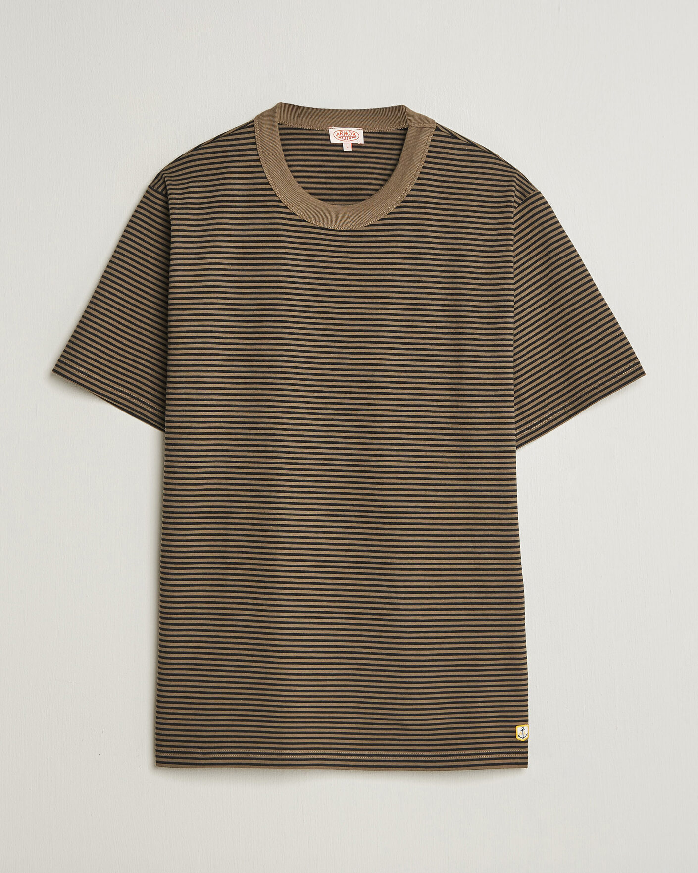 Heren | T-shirts | Armor-lux | Héritage Callac Striped T-Shirt Olive/Black