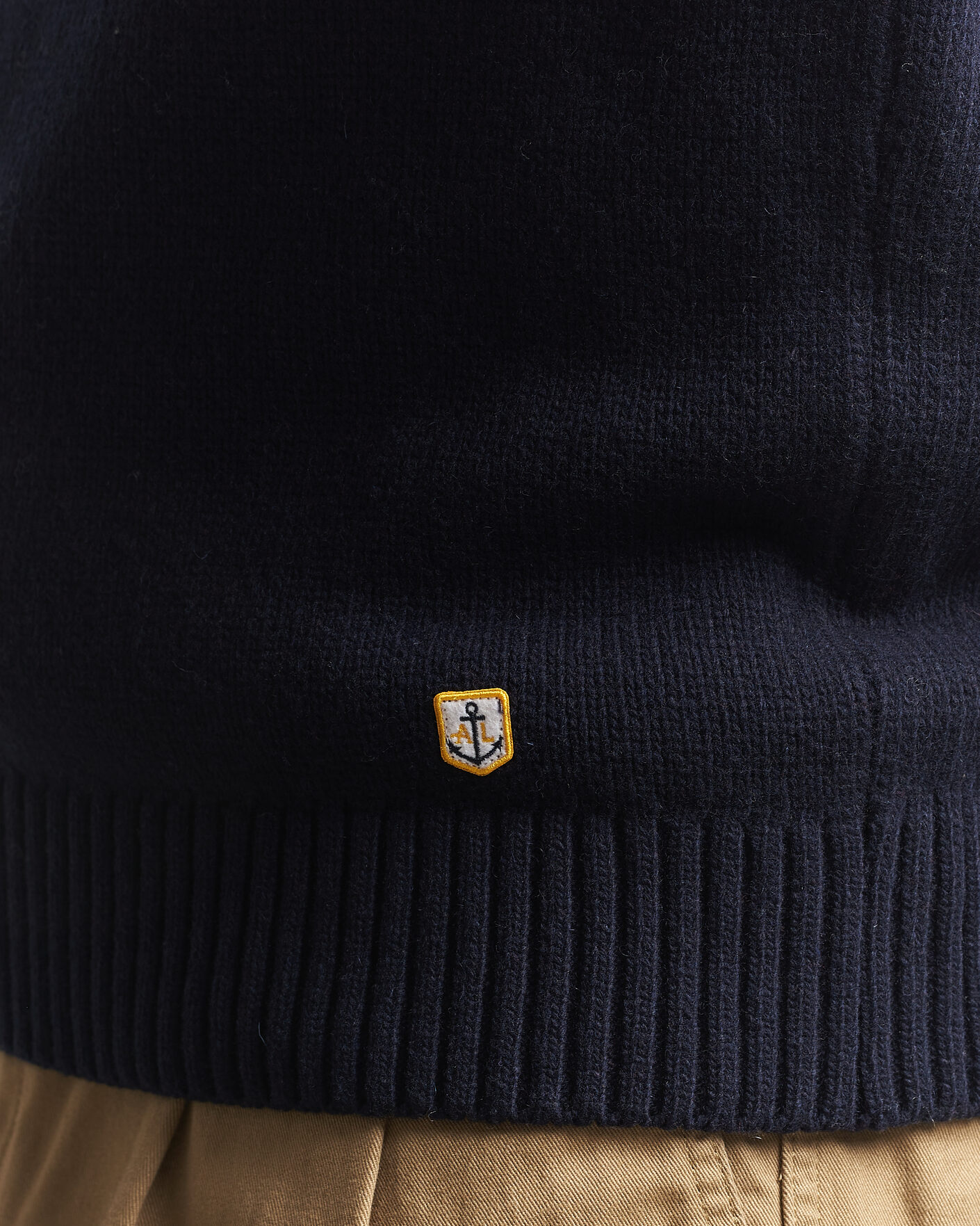 Heren | Truien | Armor-lux | Wool Knitted Half Zip Navy