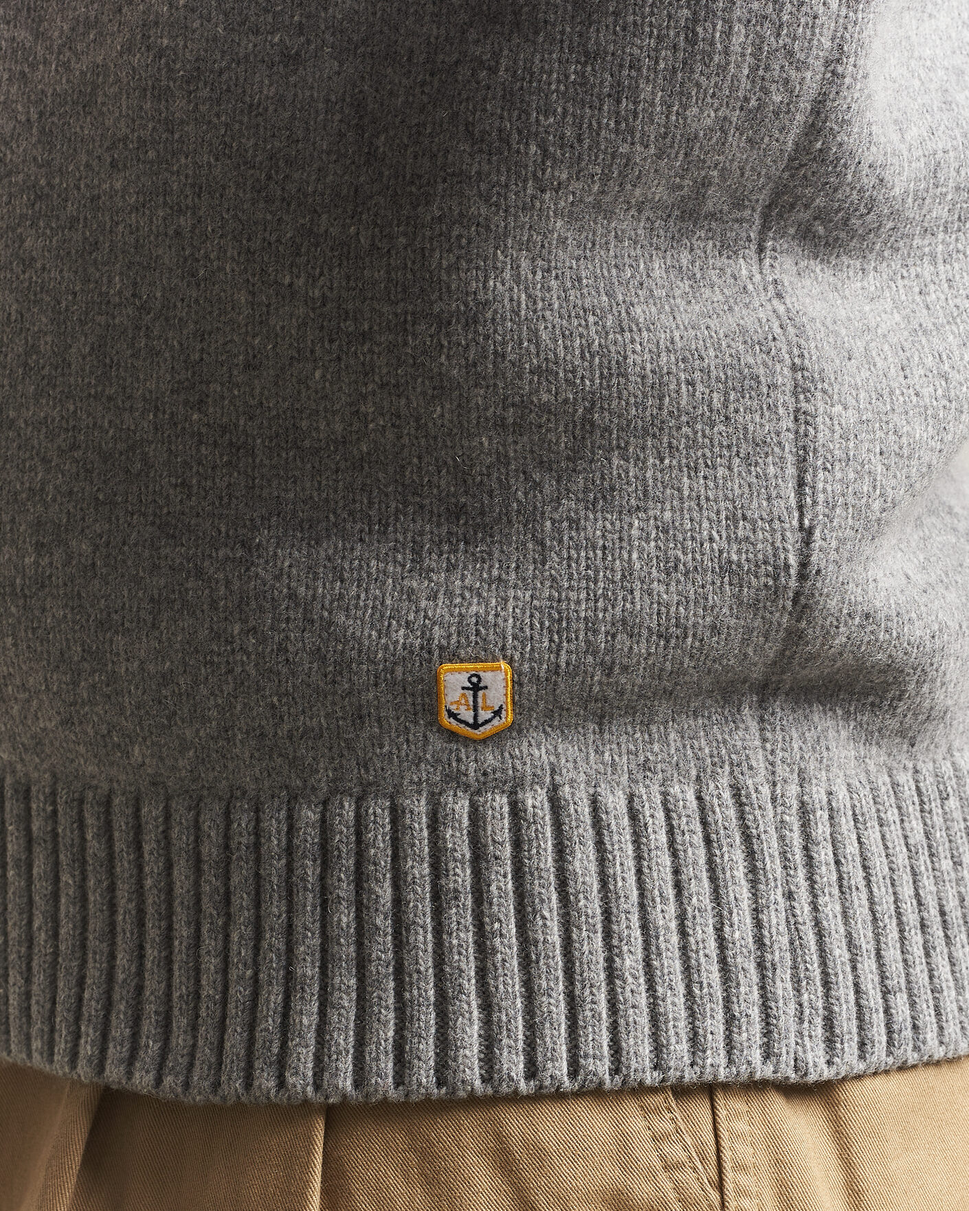 Heren | Truien | Armor-lux | Wool Knitted Half Zip Slate