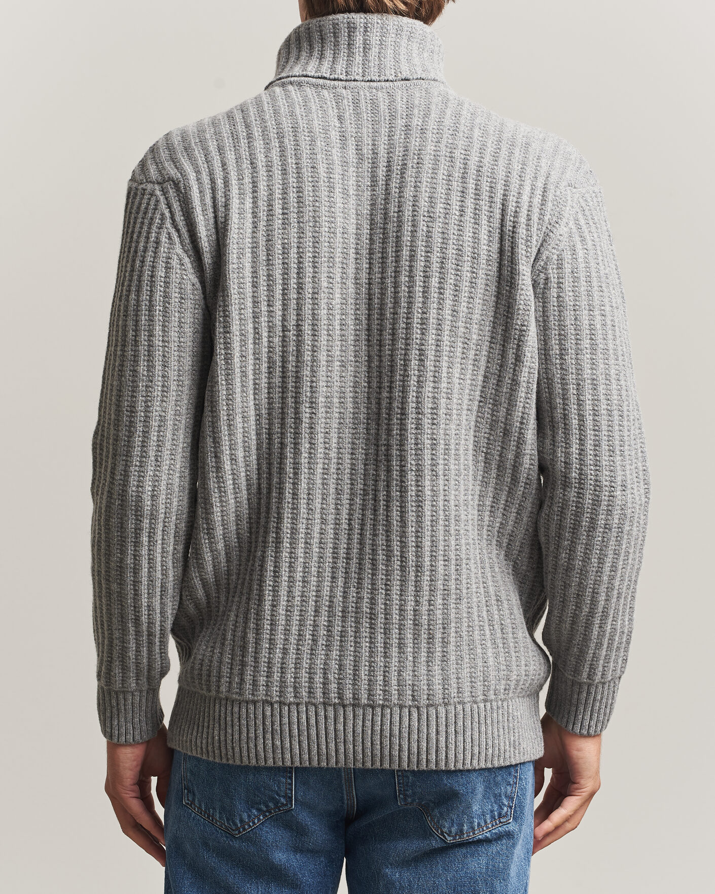 Heren | Truien | Armor-lux | Wool Knitted Rollneck Slate