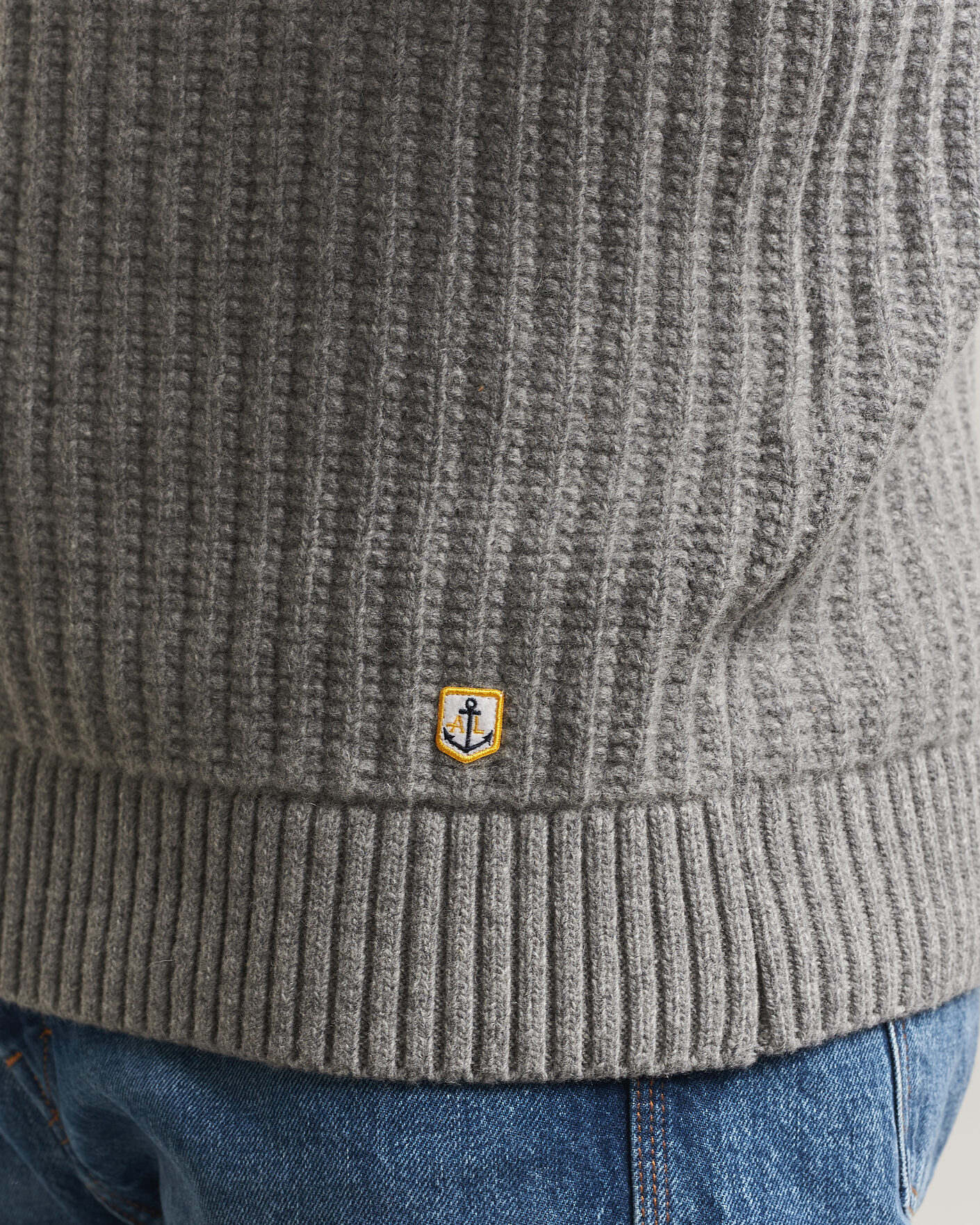 Heren | Truien | Armor-lux | Wool Knitted Rollneck Slate