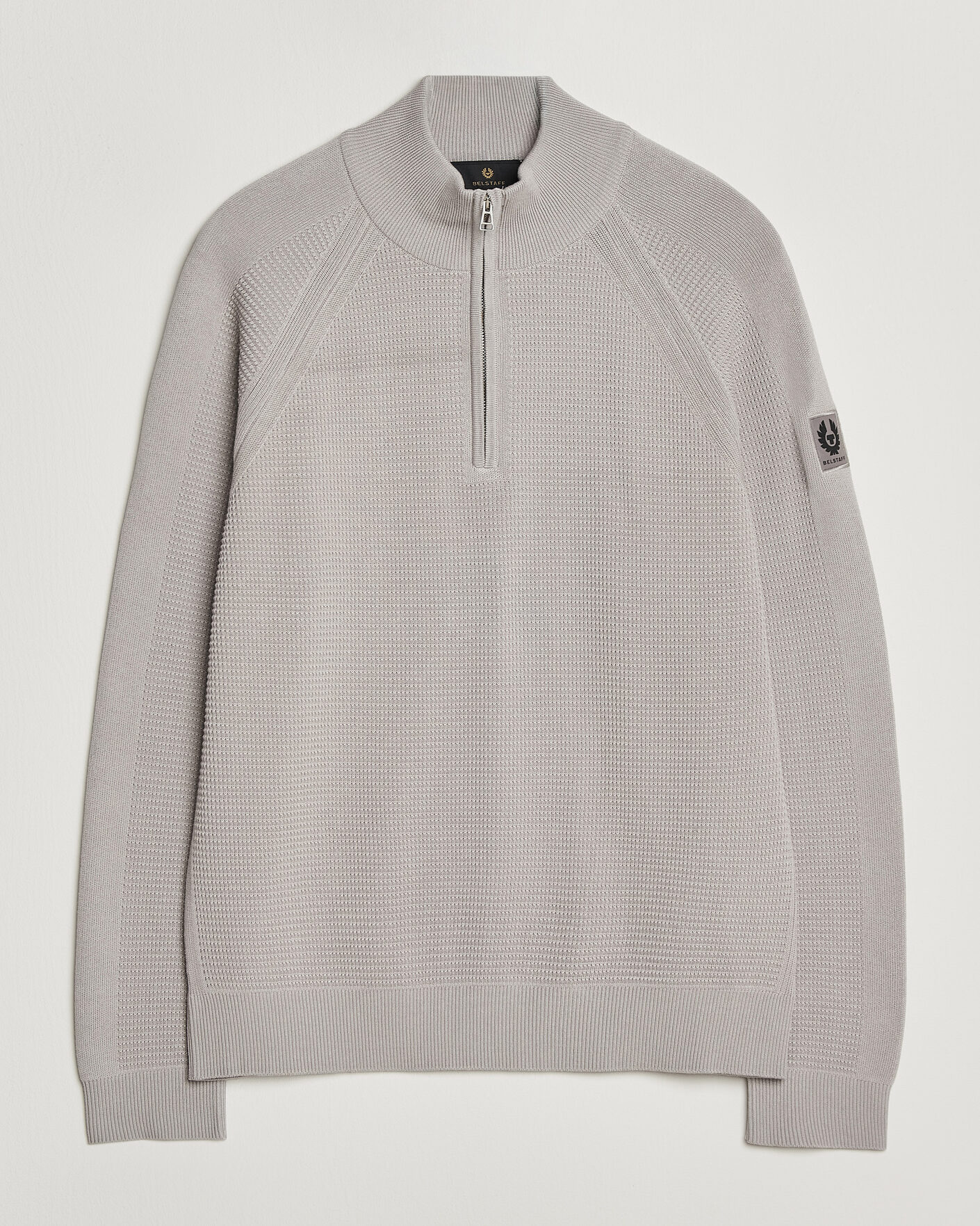 Heren | Truien | Belstaff | Bradwell Cotton Knitted Quarter Zip Concrete