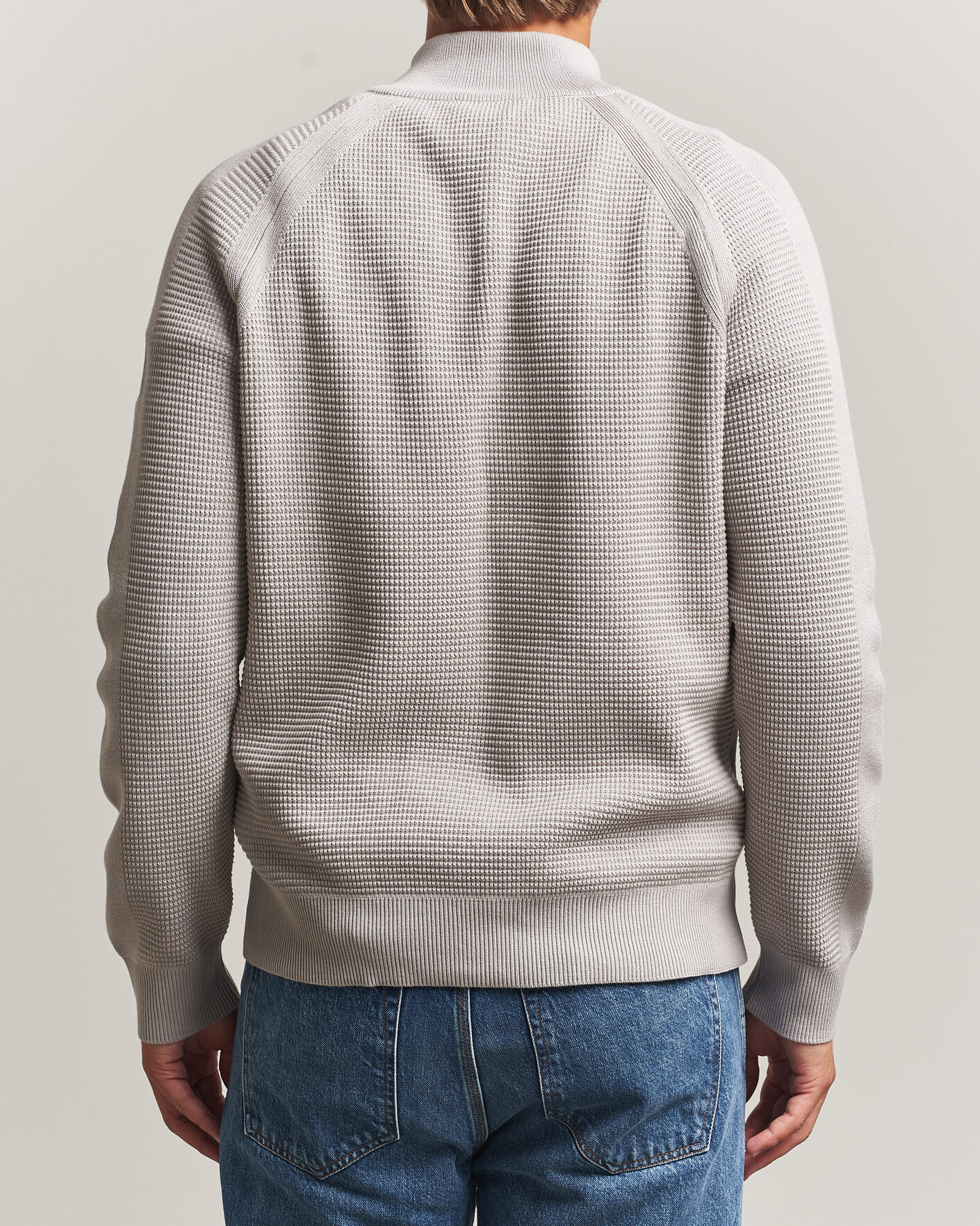 Heren | Truien | Belstaff | Bradwell Cotton Knitted Quarter Zip Concrete
