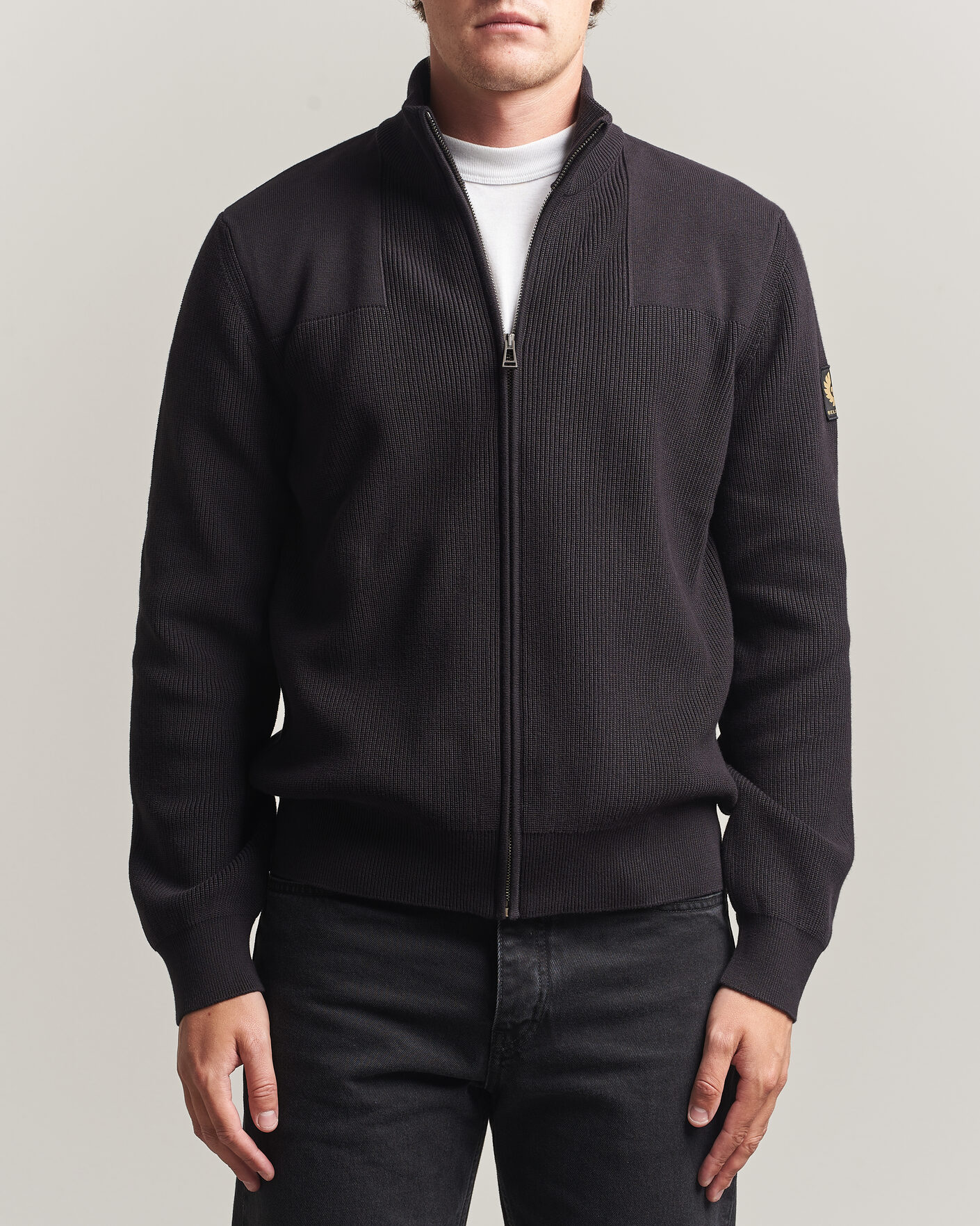 Heren | Truien | Belstaff | Commander Knitted Full Zip Black
