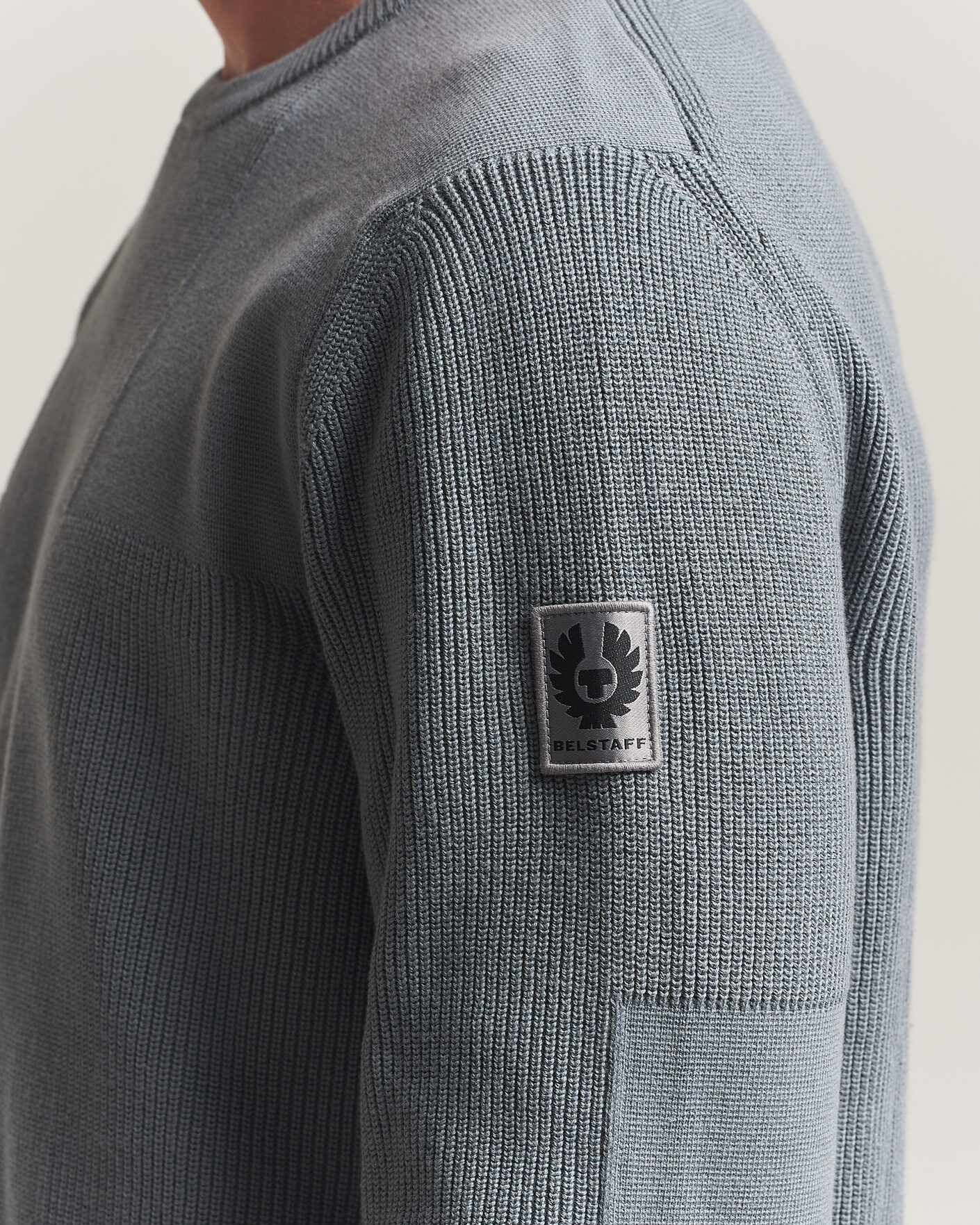Heren | Truien | Belstaff | Commander Knitted Crew Neck Atlantic Grey