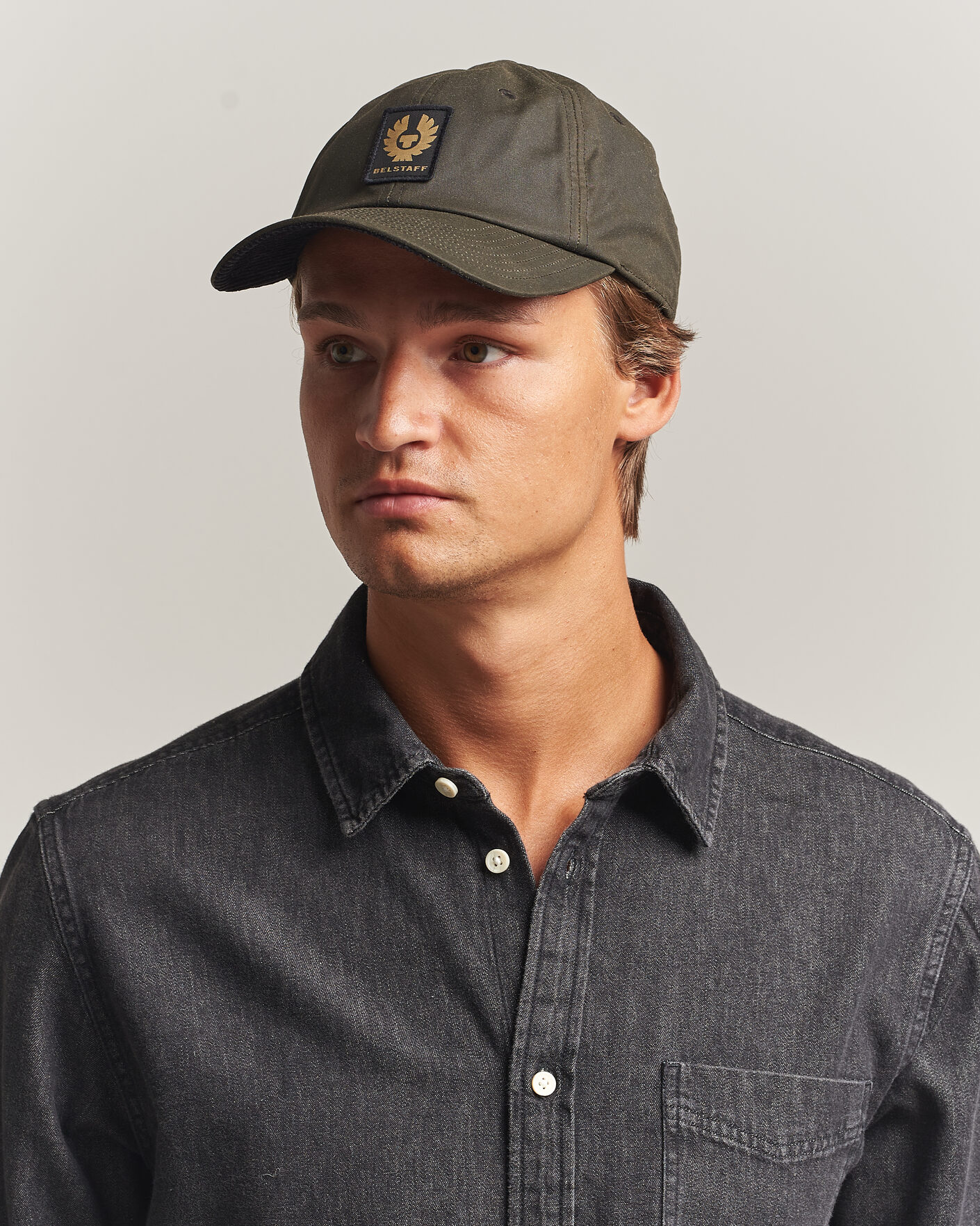 Heren | Hoeden en petten | Belstaff | Phoenix Wax Logo Cap Faded Olive