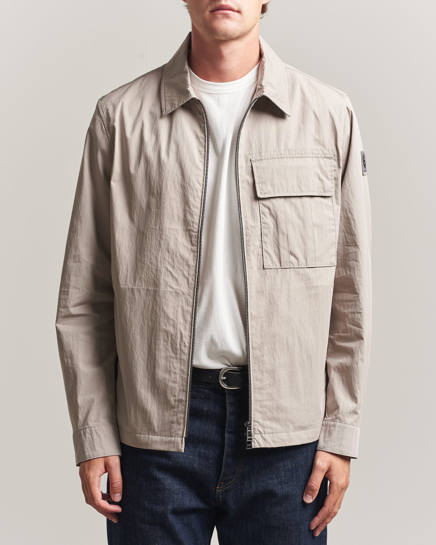 Heren | Overhemden | Belstaff | Cargo Overshirt Concrete