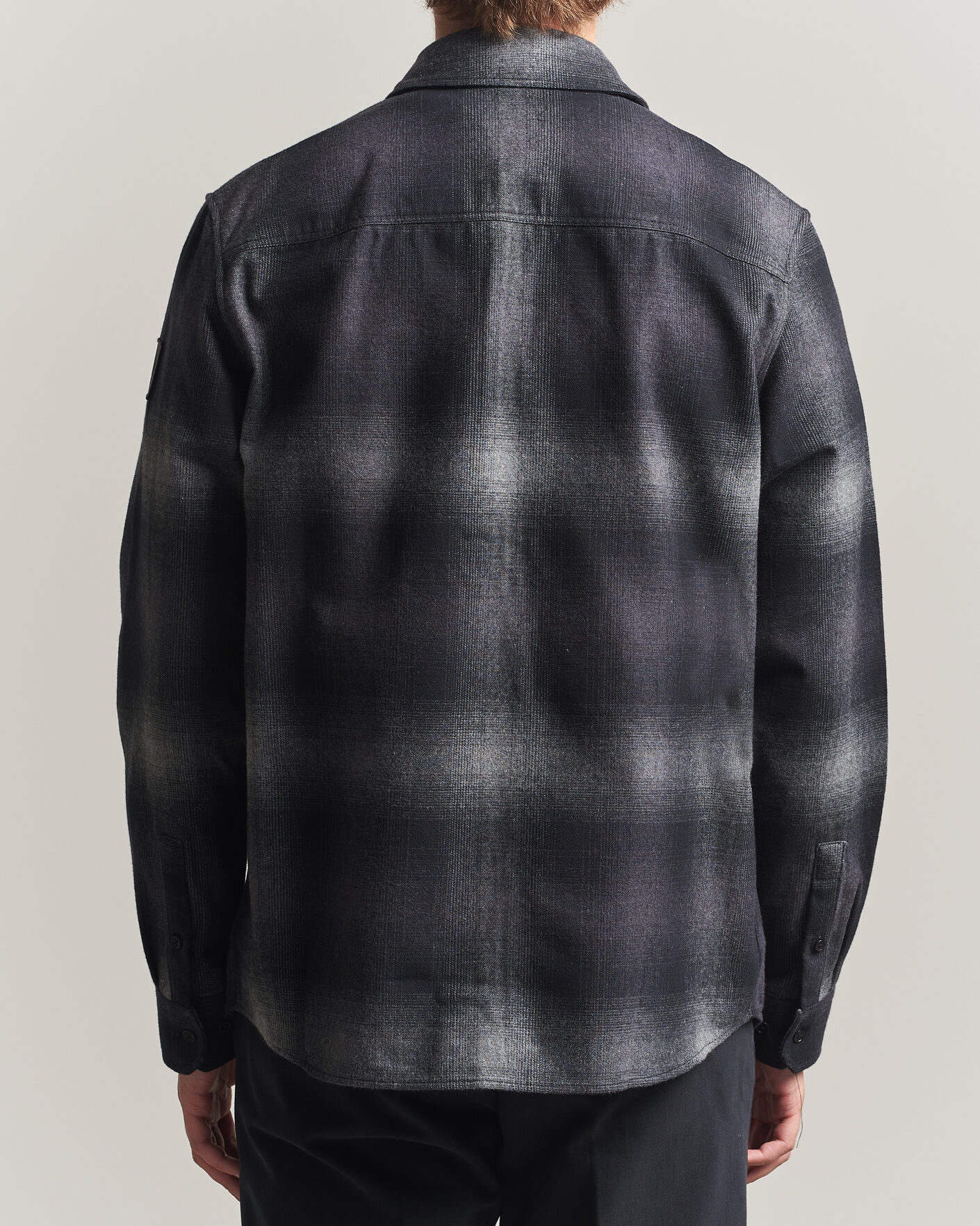 Heren | Overhemden | Belstaff | Outpost Cotton Flannel Checked Overshirt Black
