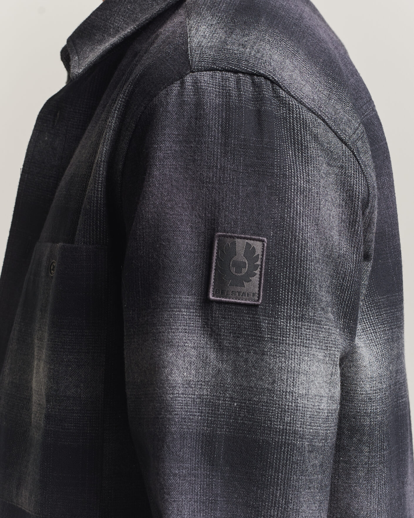 Heren | Overhemden | Belstaff | Outpost Cotton Flannel Checked Overshirt Black