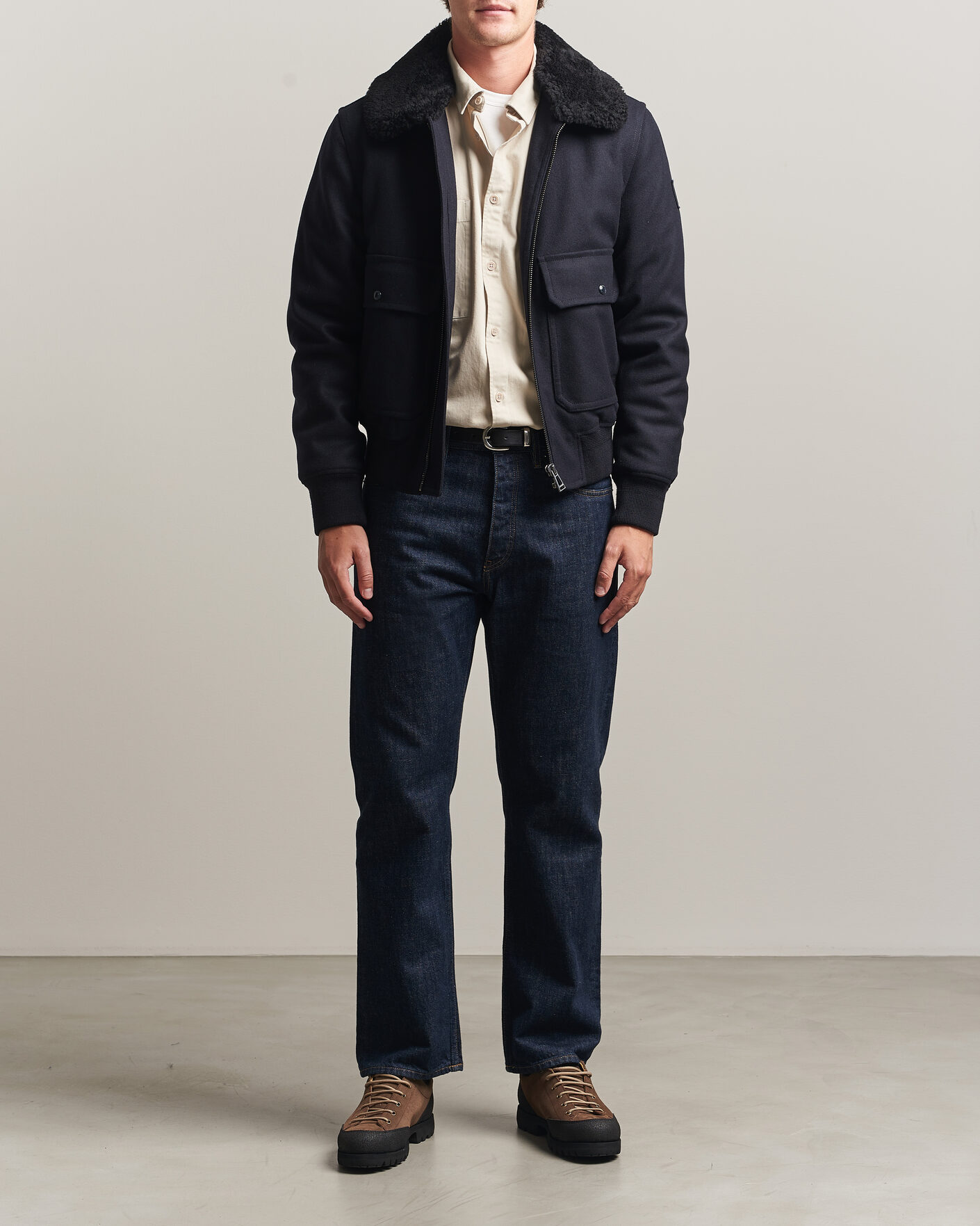 Heren | Jassen | Belstaff | Welder Wool Bomber Jacket Dark Ink