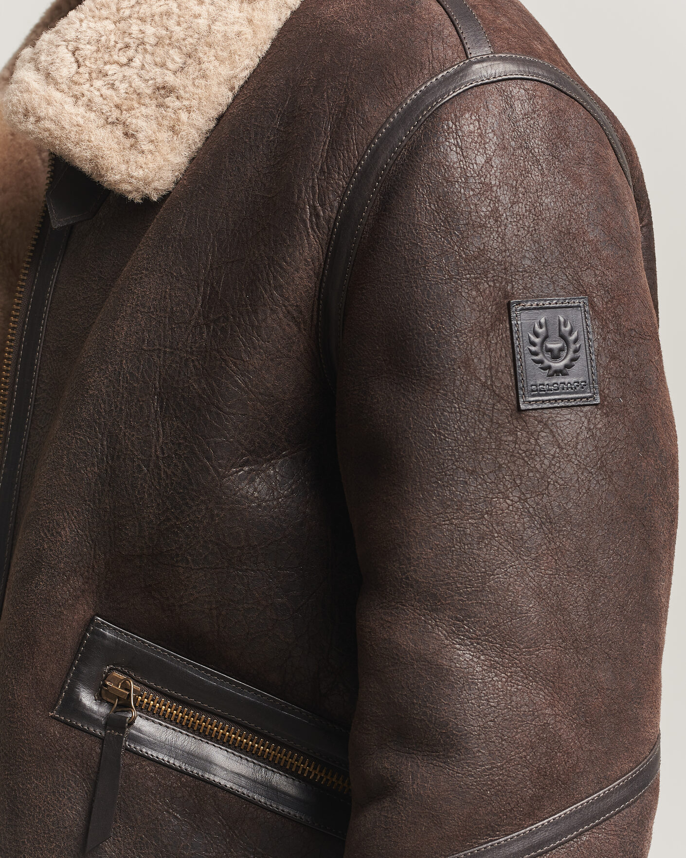 Heren | Jassen | Belstaff | Winterbrook Shearling Jacket Dark Brown