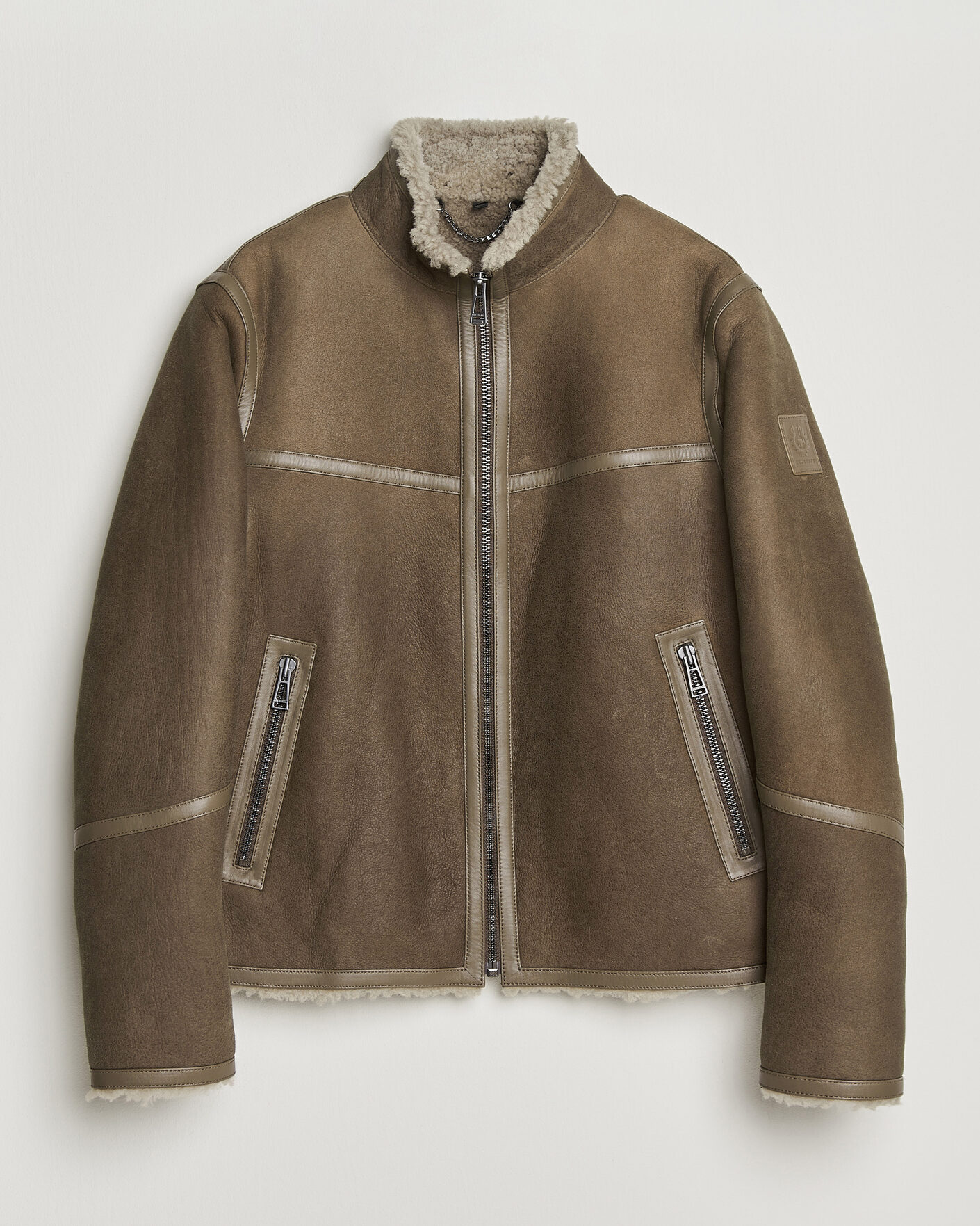 Heren | Jassen | Belstaff | Highland Shearling Jacket Dark Dusty Taupe