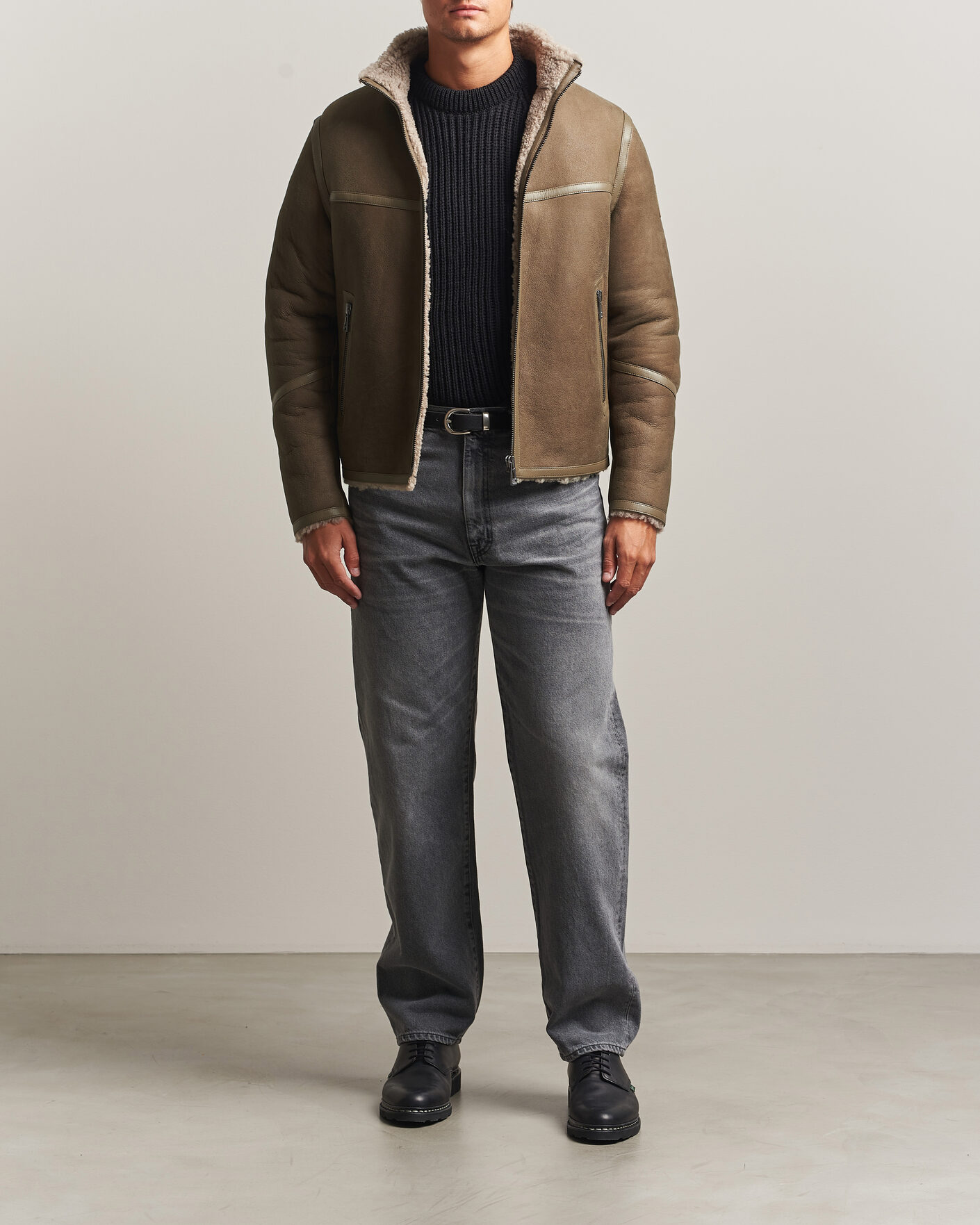 Heren | Jassen | Belstaff | Highland Shearling Jacket Dark Dusty Taupe