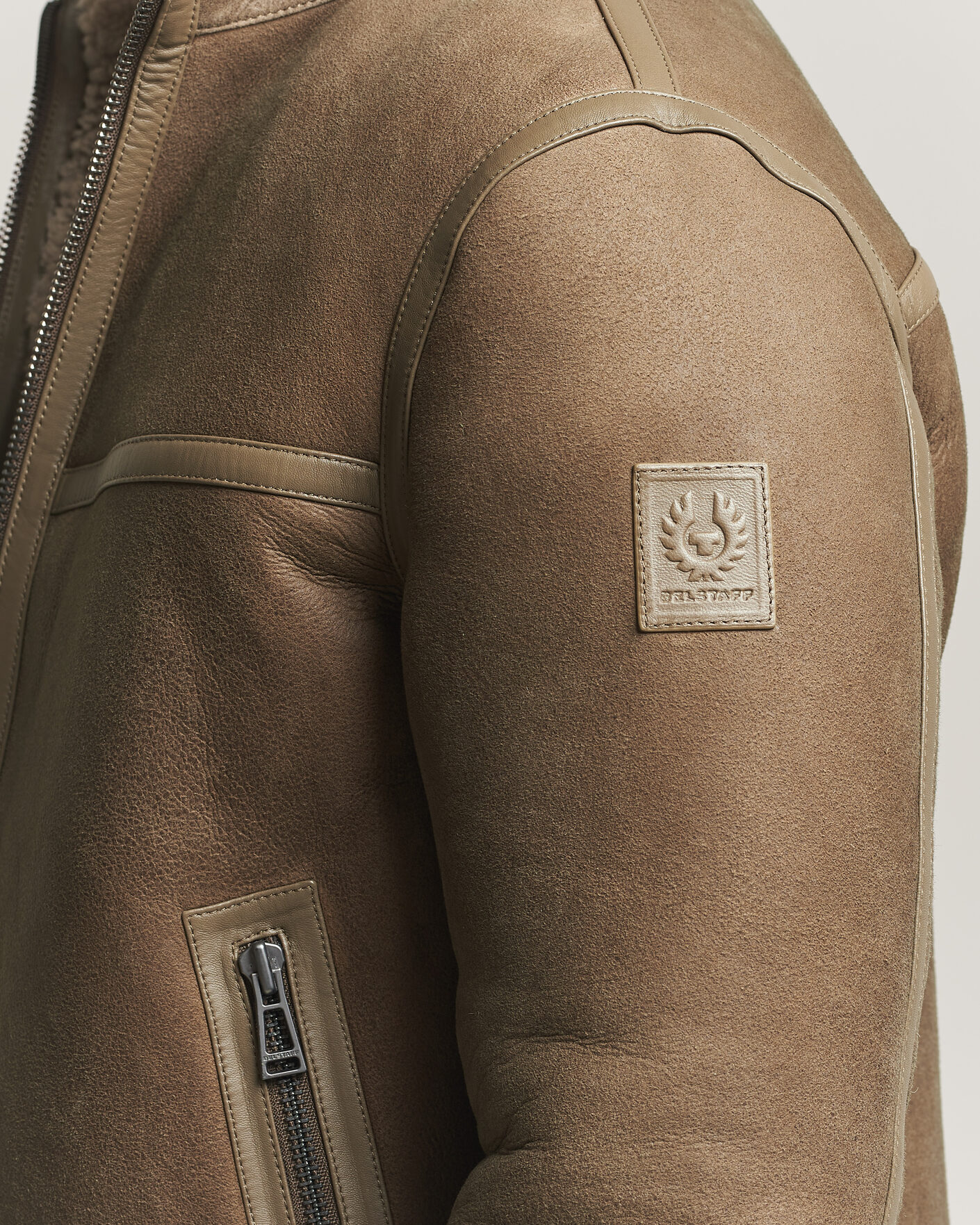 Heren | Jassen | Belstaff | Highland Shearling Jacket Dark Dusty Taupe