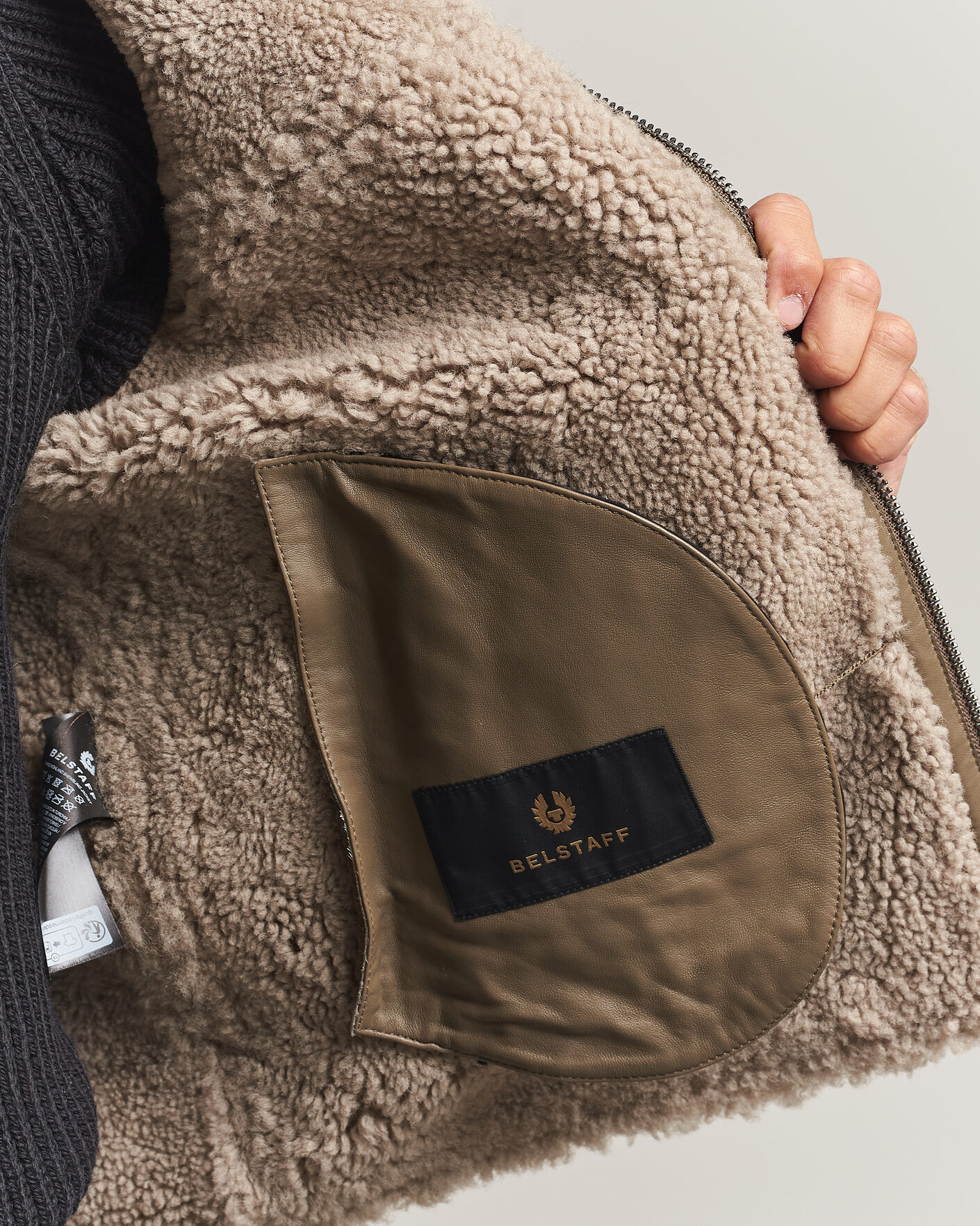 Heren | Jassen | Belstaff | Highland Shearling Jacket Dark Dusty Taupe