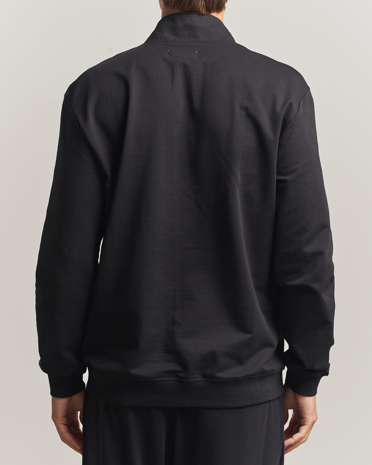 Heren | Truien | Bread & Boxers | Loungewear Half Zip Black