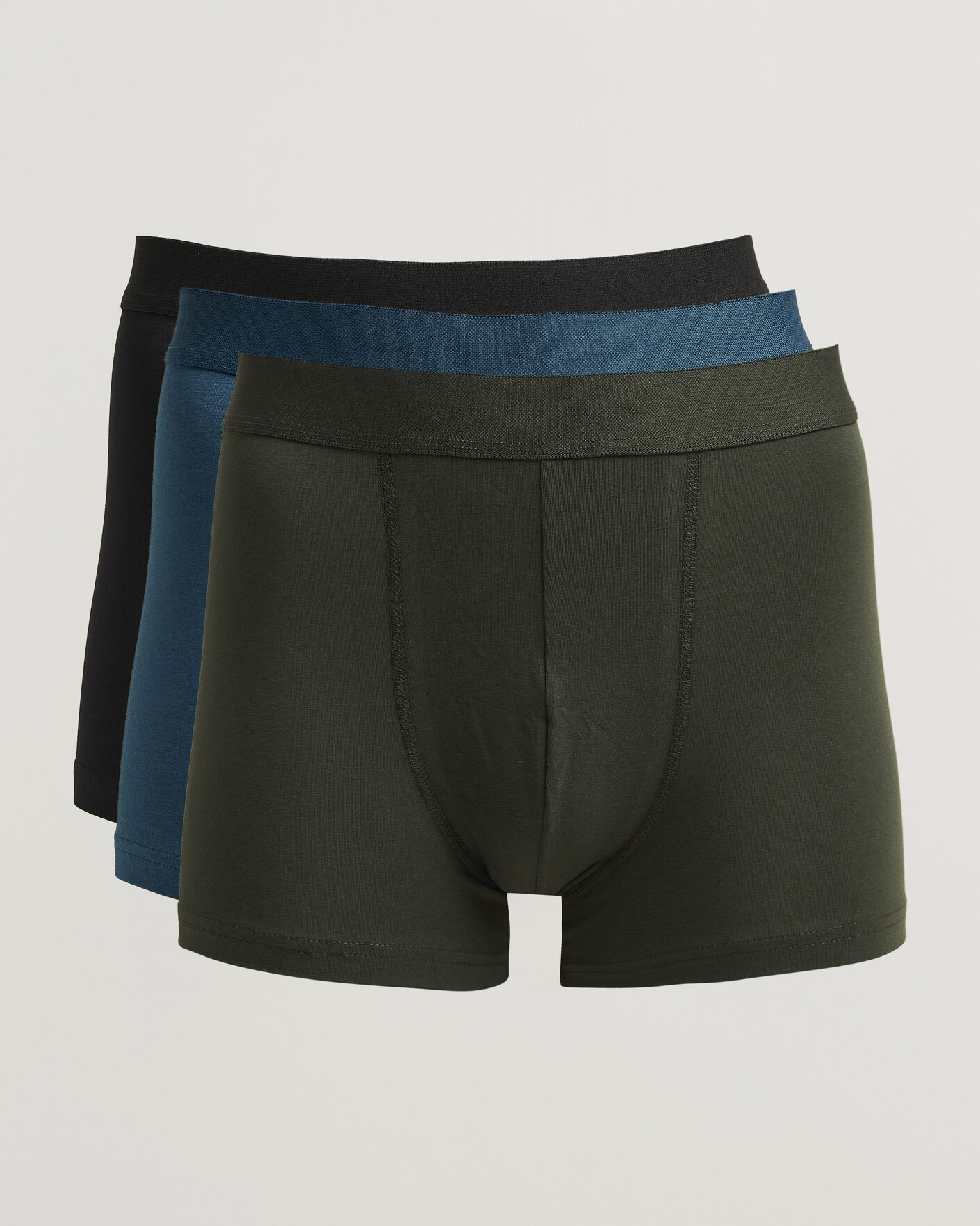 Heren | Ondergoed | Bread & Boxers | 3-Pack Boxer Brief Green/Blue/Black