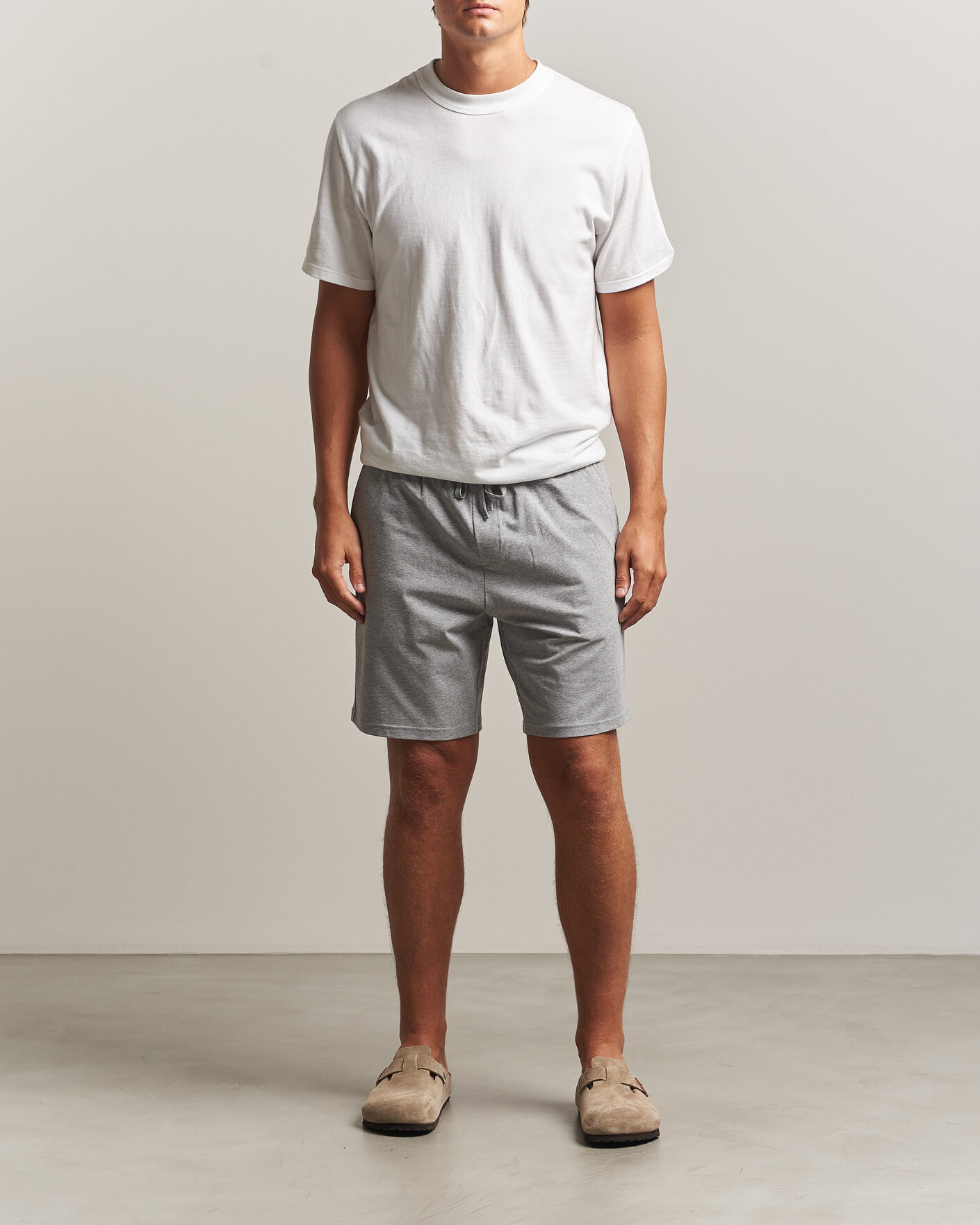Heren | Korte broek | Bread & Boxers | Pyjama Shorts Grey Melange