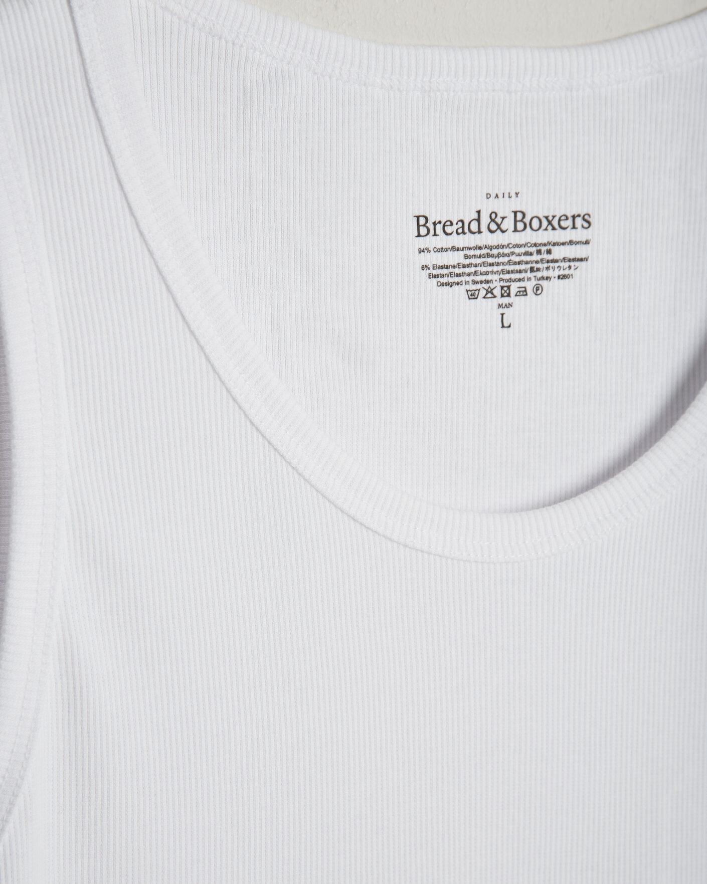 Heren | T-shirts | Bread & Boxers | 2-Pack Ribbed Tank White