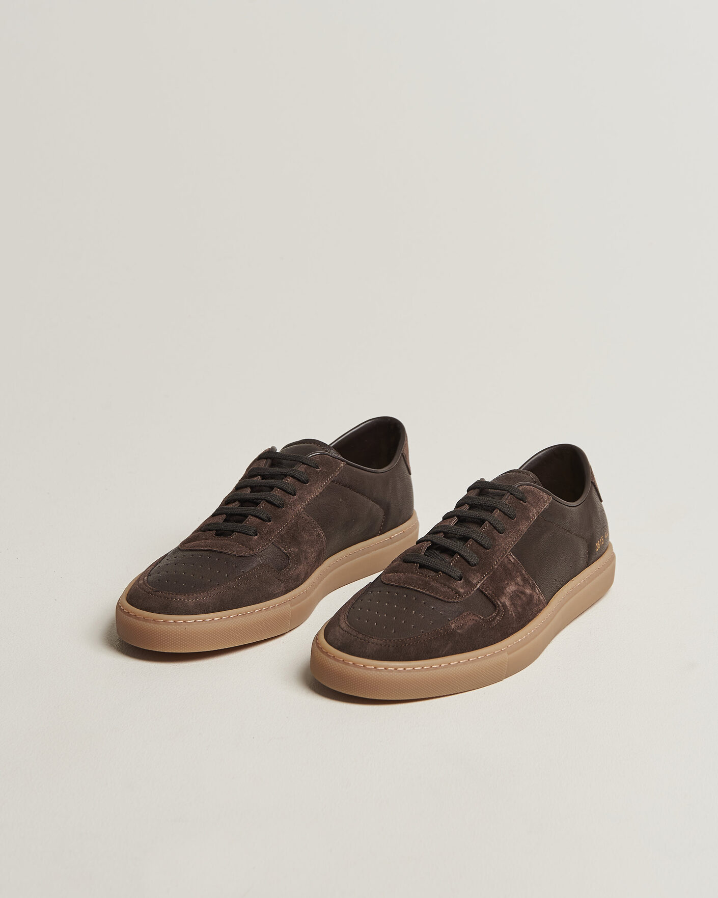 Heren | Sneakers | Common Projects | Bball Duo Leather Sneaker Dark Brown