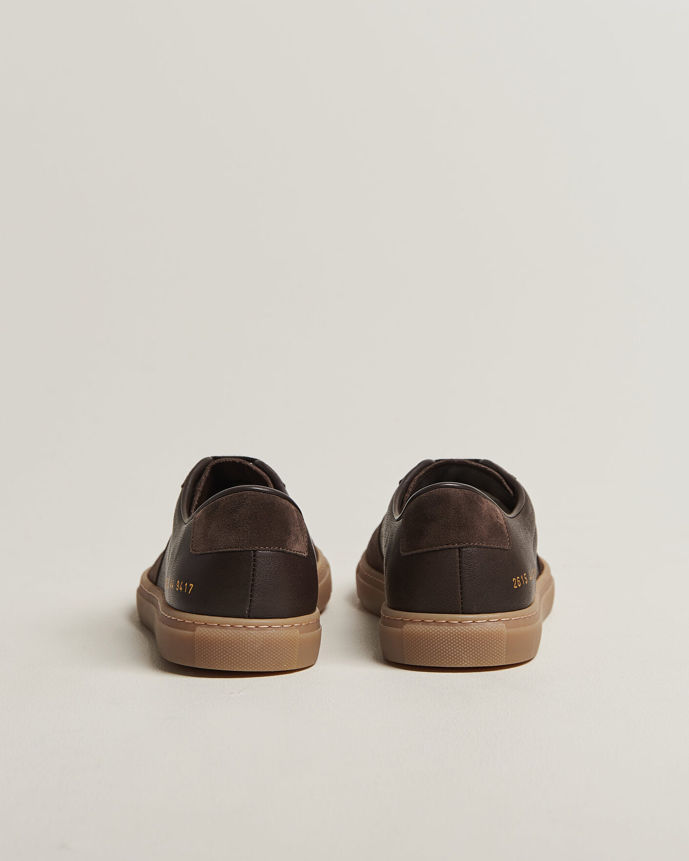 Heren | Sneakers | Common Projects | Bball Duo Leather Sneaker Dark Brown