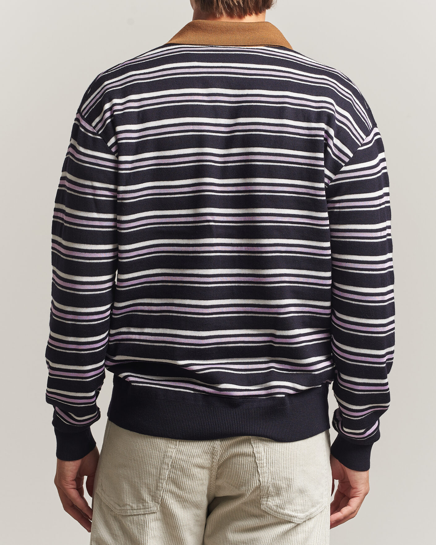 Heren | Truien | Drôle de Monsieur | Striped Knitted Rugger Navy Multi