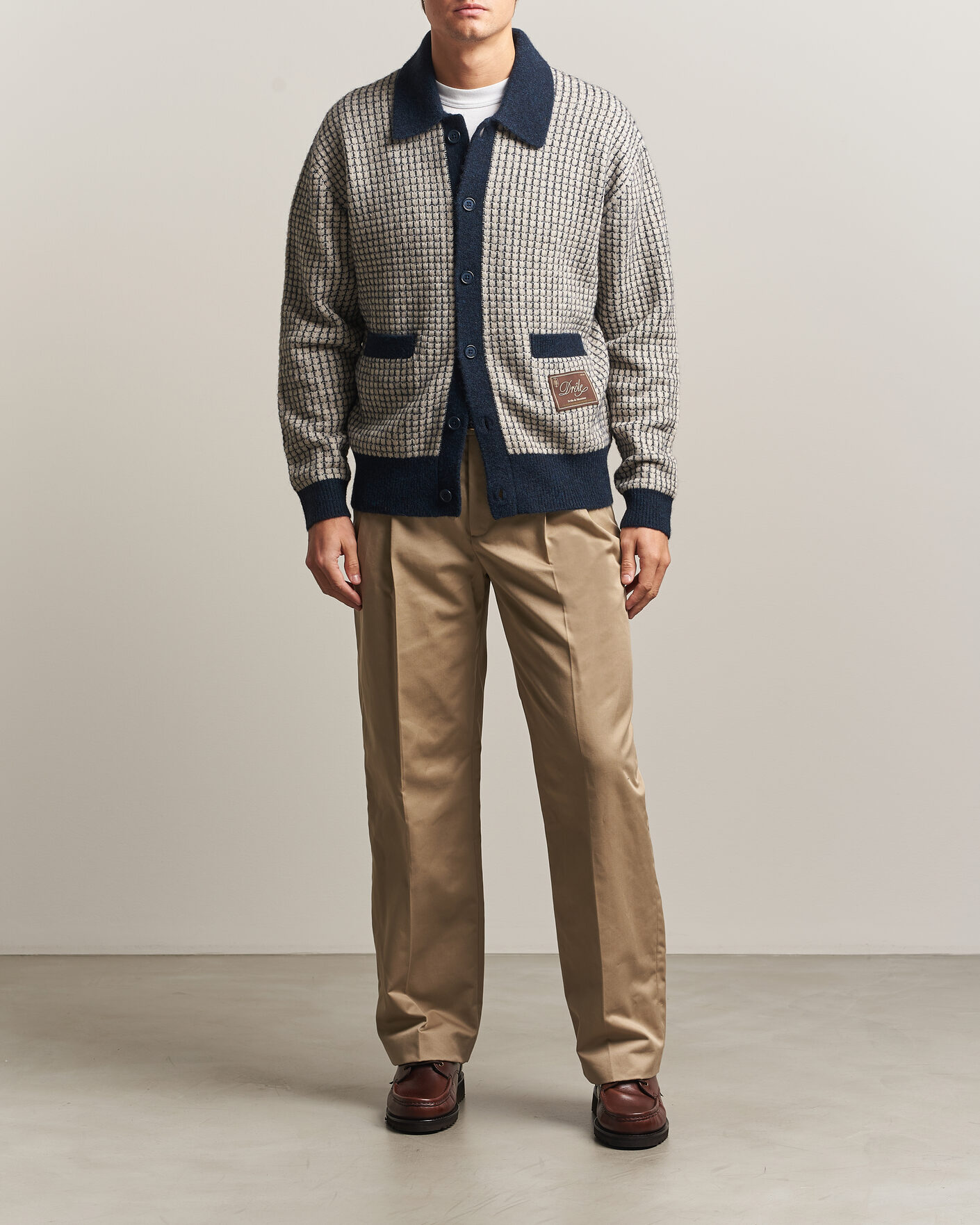 Heren | Broeken | Drôle de Monsieur | Gabardine Pleated Trousers Beige