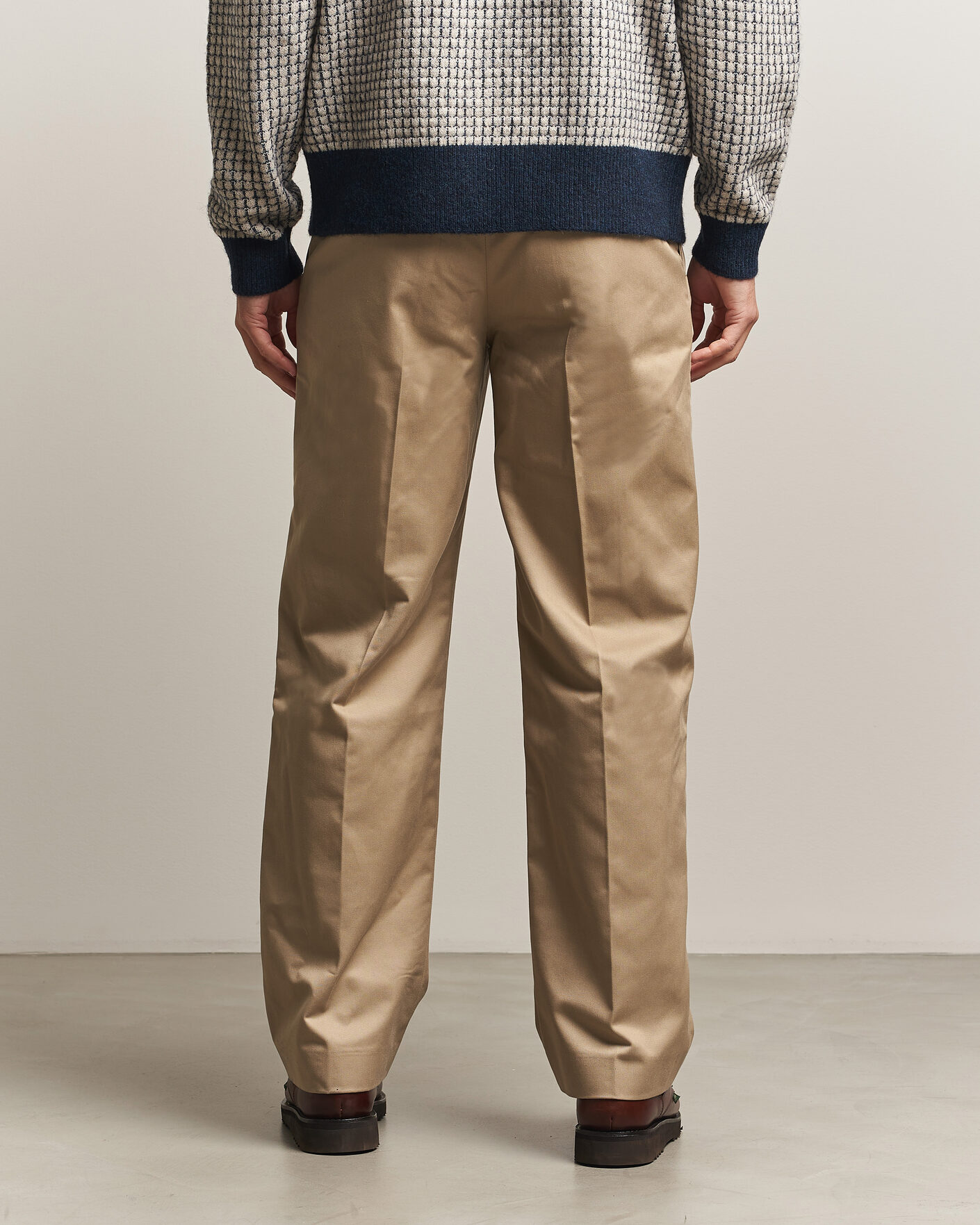 Heren | Broeken | Drôle de Monsieur | Gabardine Pleated Trousers Beige
