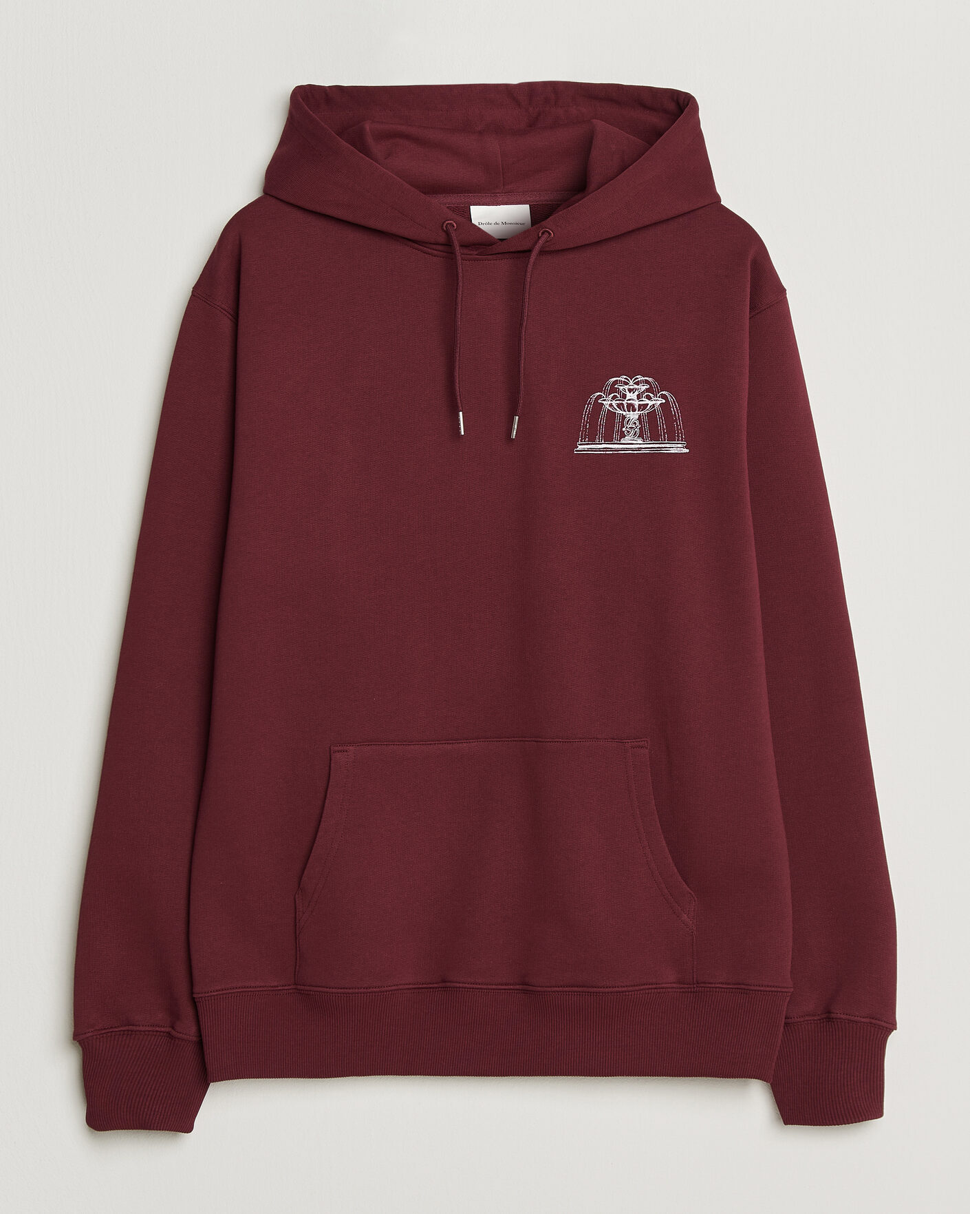 Heren | Truien | Drôle de Monsieur | Fountain Printed Hoodie Burgundy