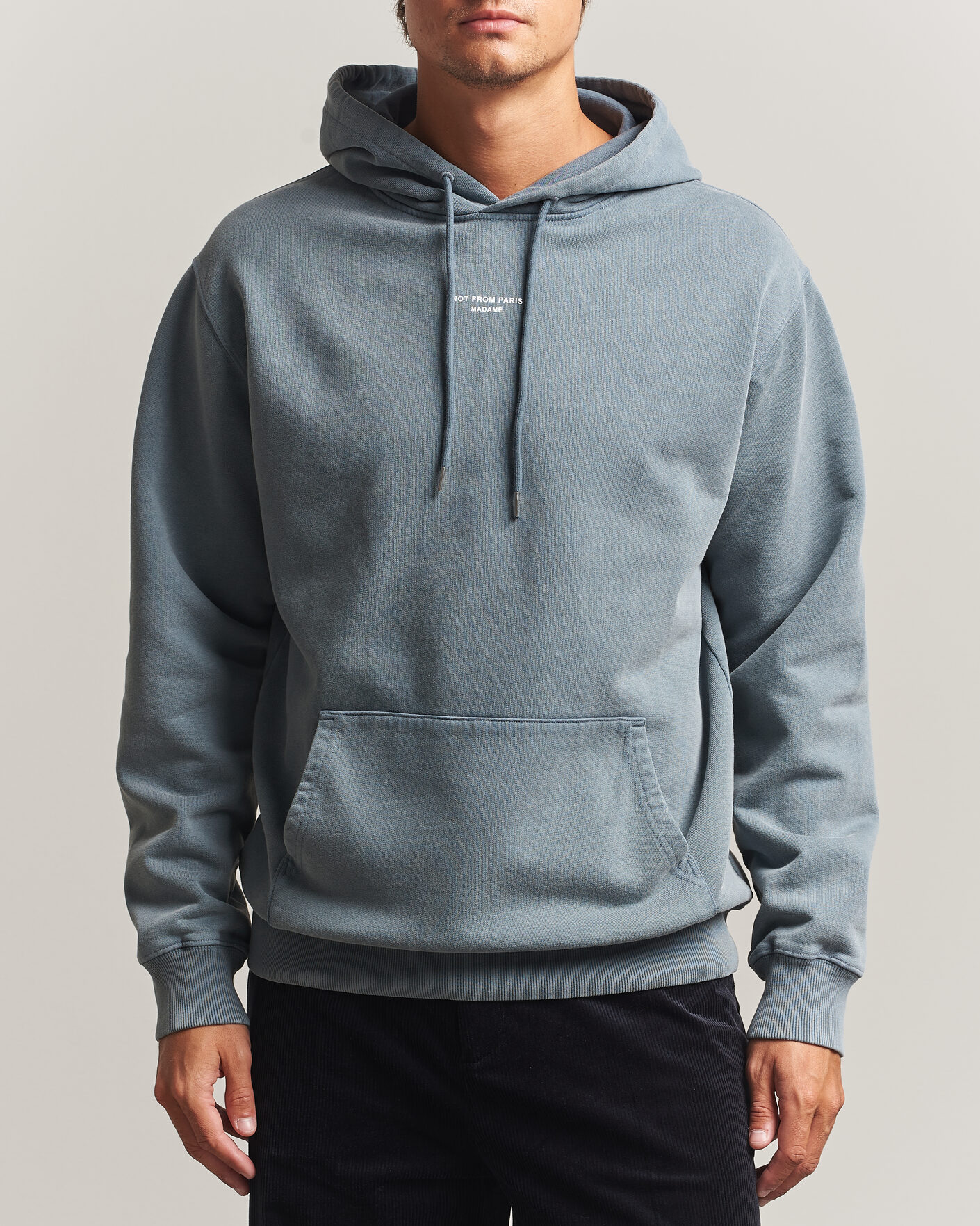 Heren | Truien | Drôle de Monsieur | Classic Slogan Hoodie Dark Grey