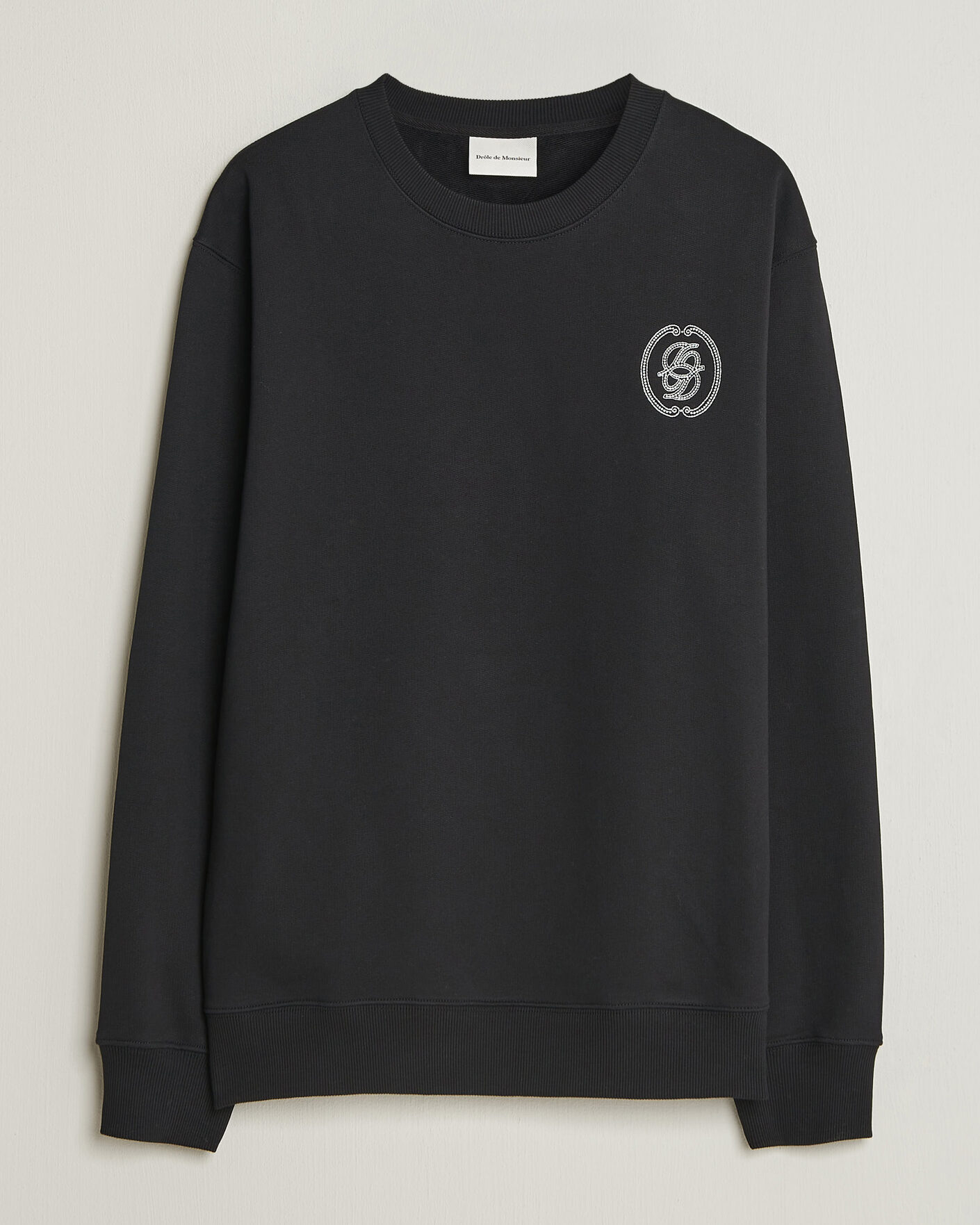 Heren | Truien | Drôle de Monsieur | Mirror D Embroidered Sweatshirt Black