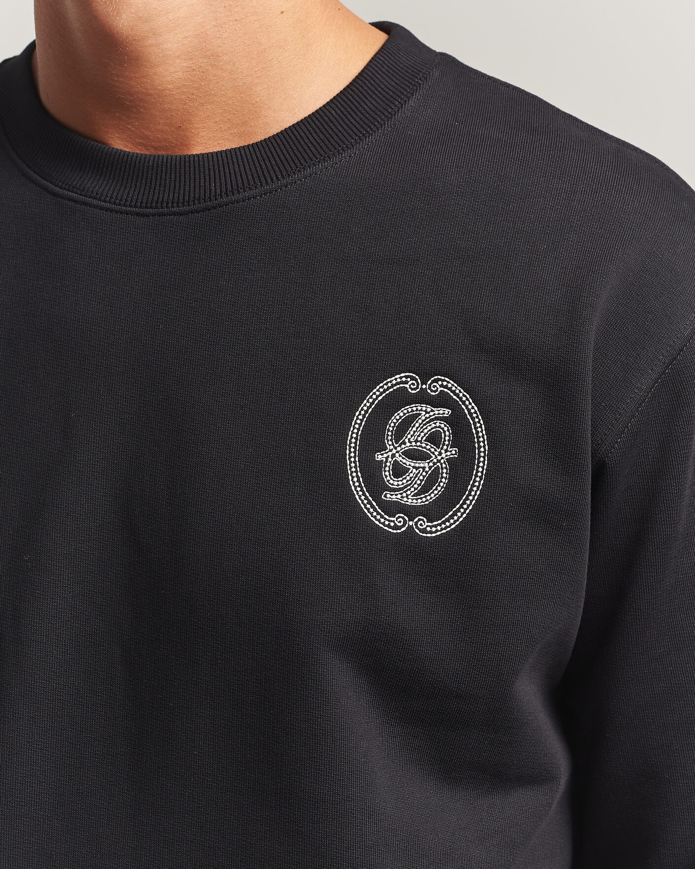 Heren | Truien | Drôle de Monsieur | Mirror D Embroidered Sweatshirt Black