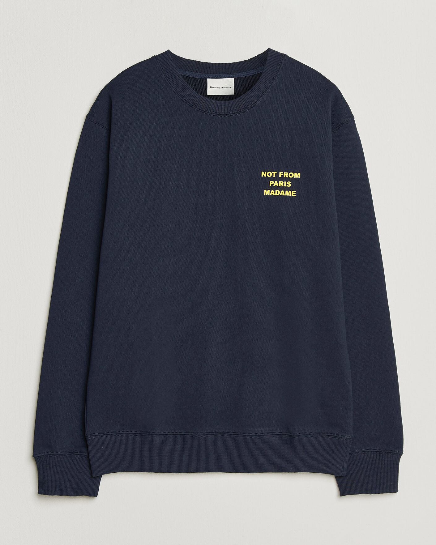 Heren | Truien | Drôle de Monsieur | Bold Slogan Sweatshirt Navy