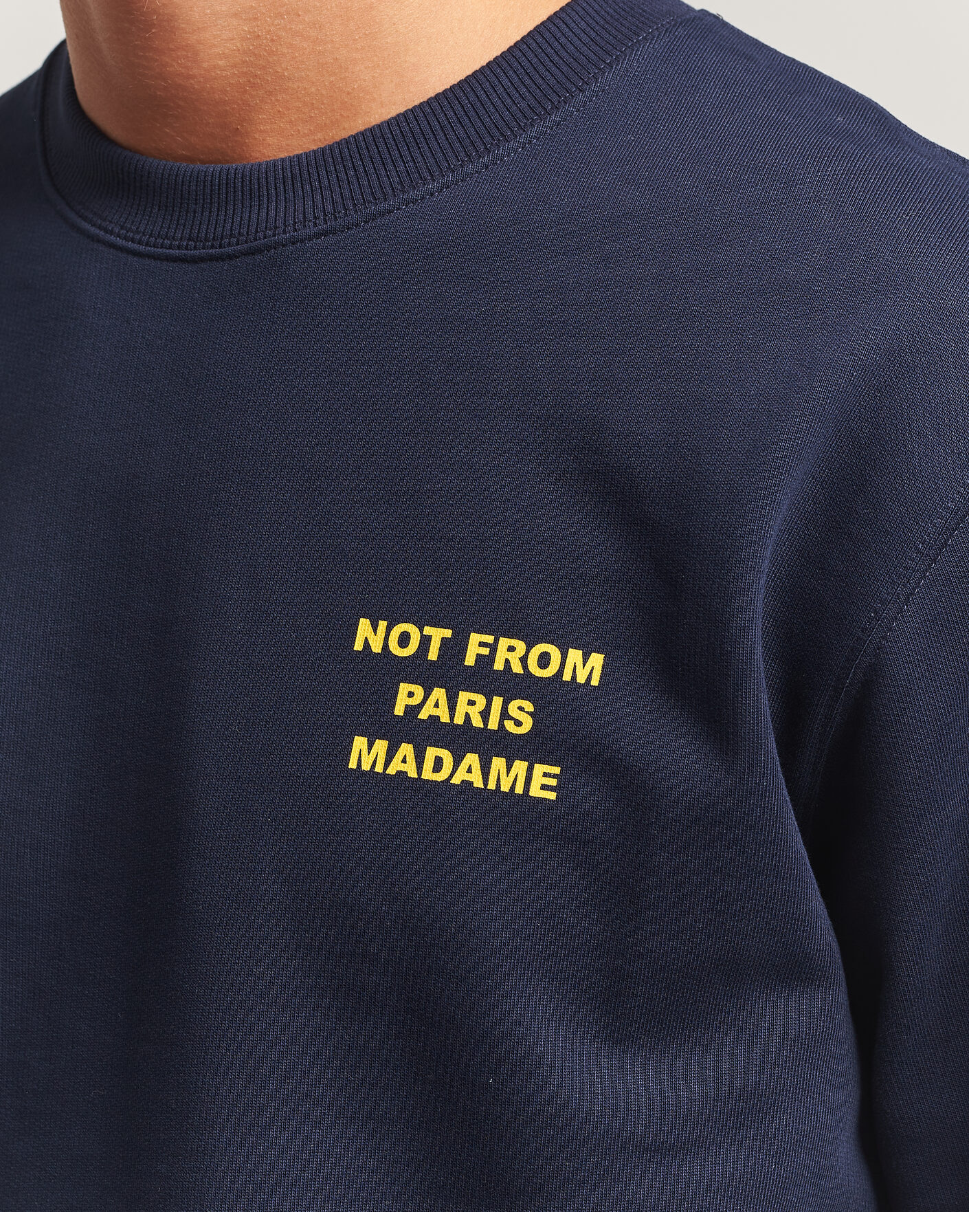 Heren | Truien | Drôle de Monsieur | Bold Slogan Sweatshirt Navy