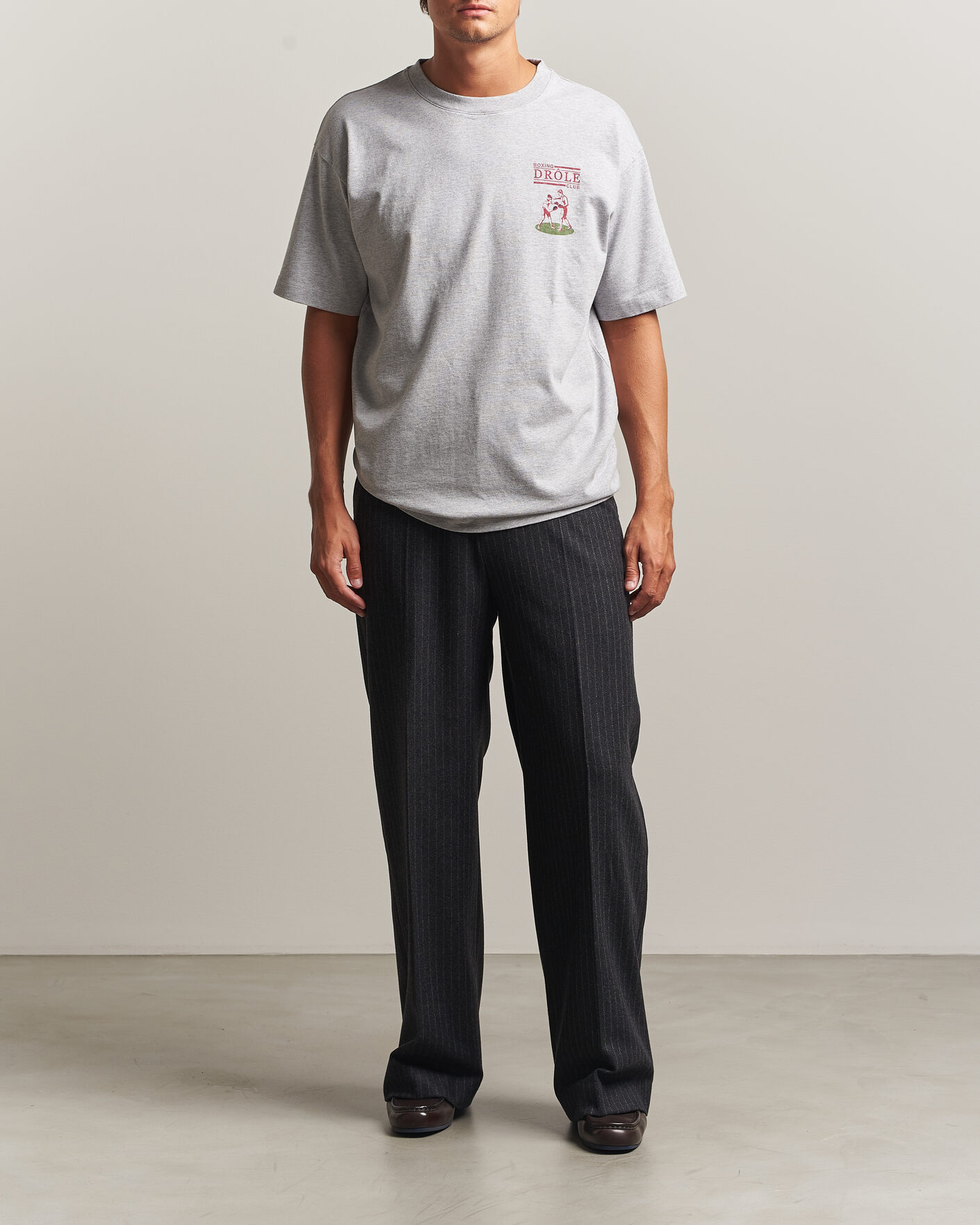 Heren | T-shirts | Drôle de Monsieur | Boxers T-Shirt Grey Melange