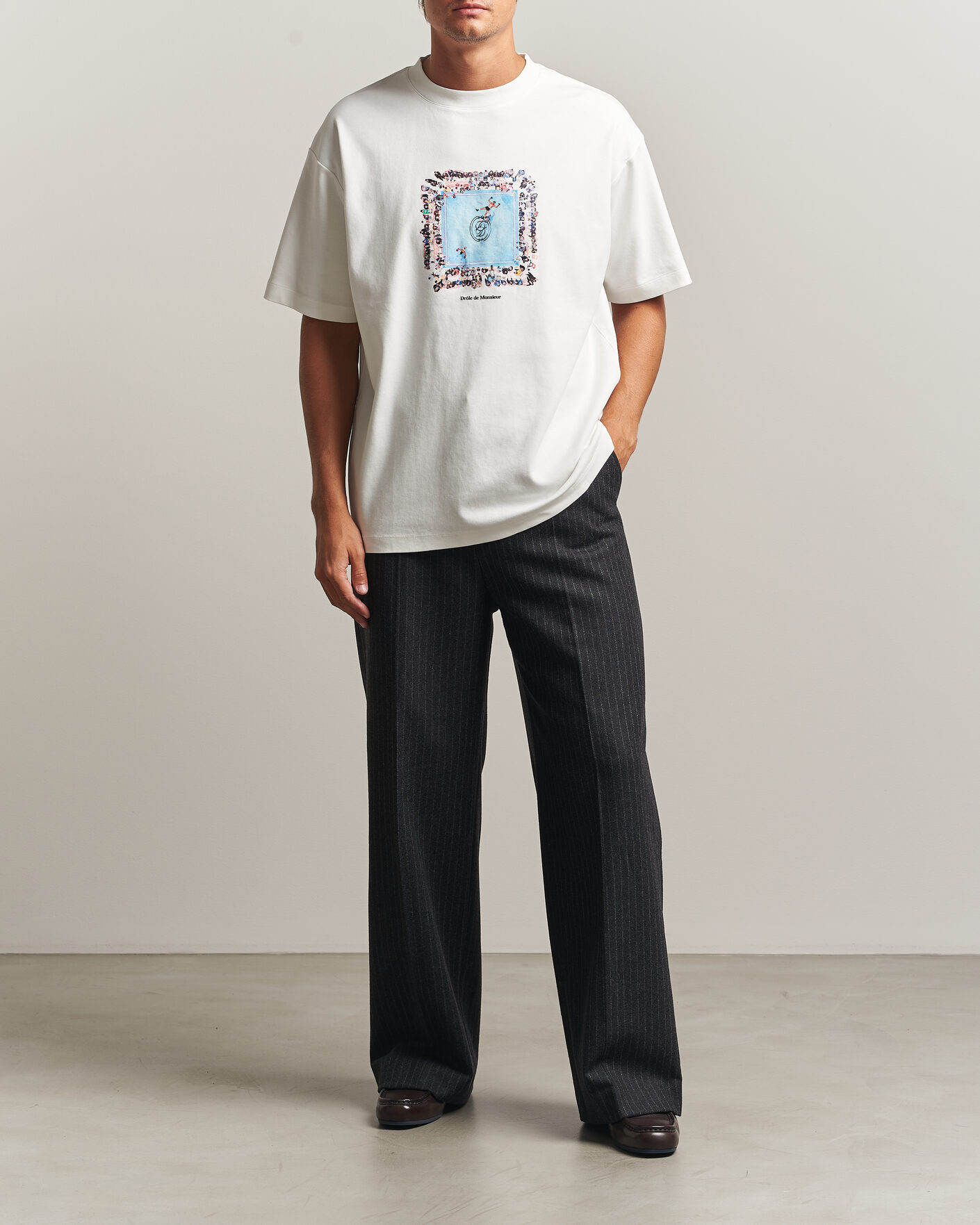 Heren | T-shirts | Drôle de Monsieur | Boxers Ring T-Shirt Off White