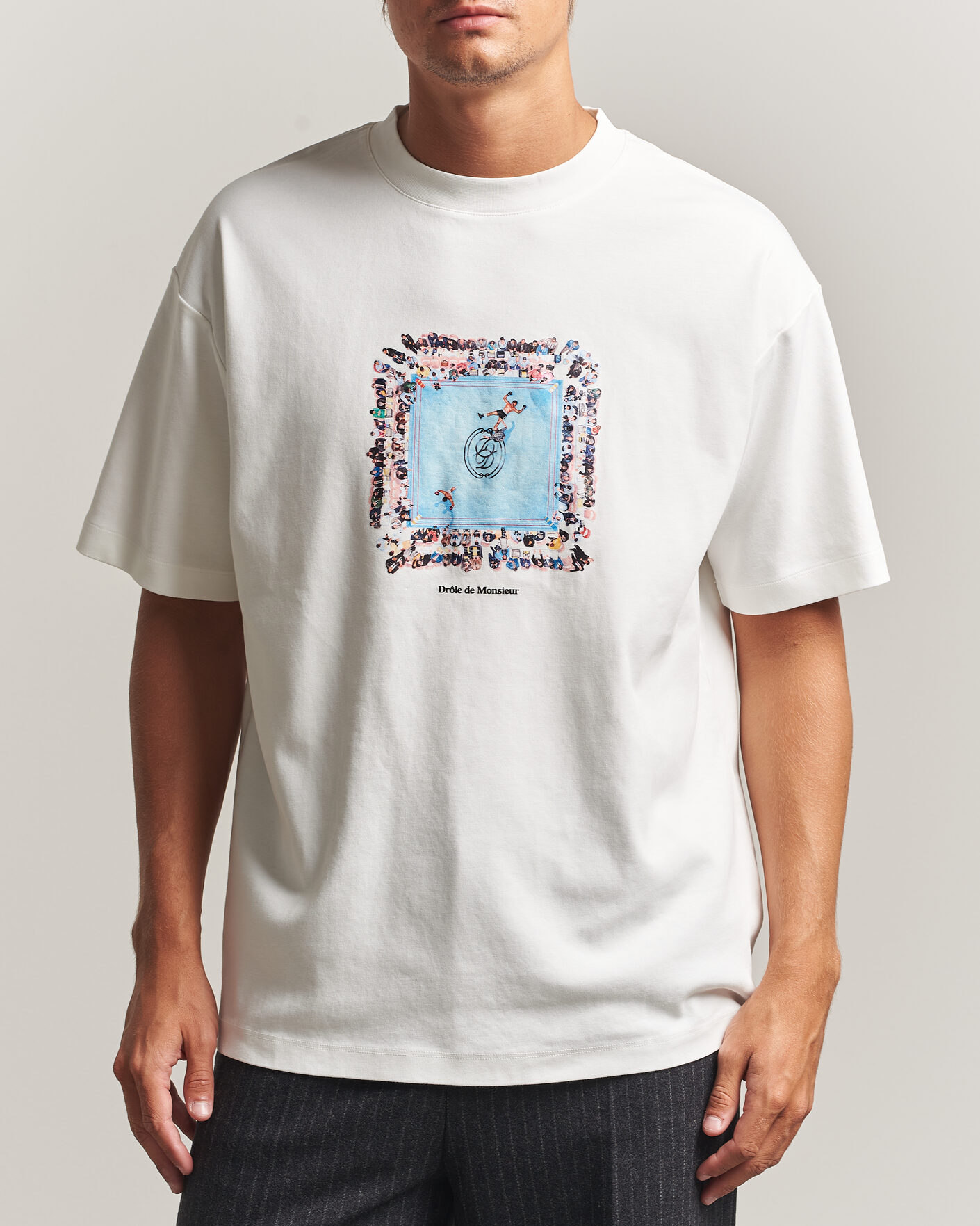 Heren | T-shirts | Drôle de Monsieur | Boxers Ring T-Shirt Off White