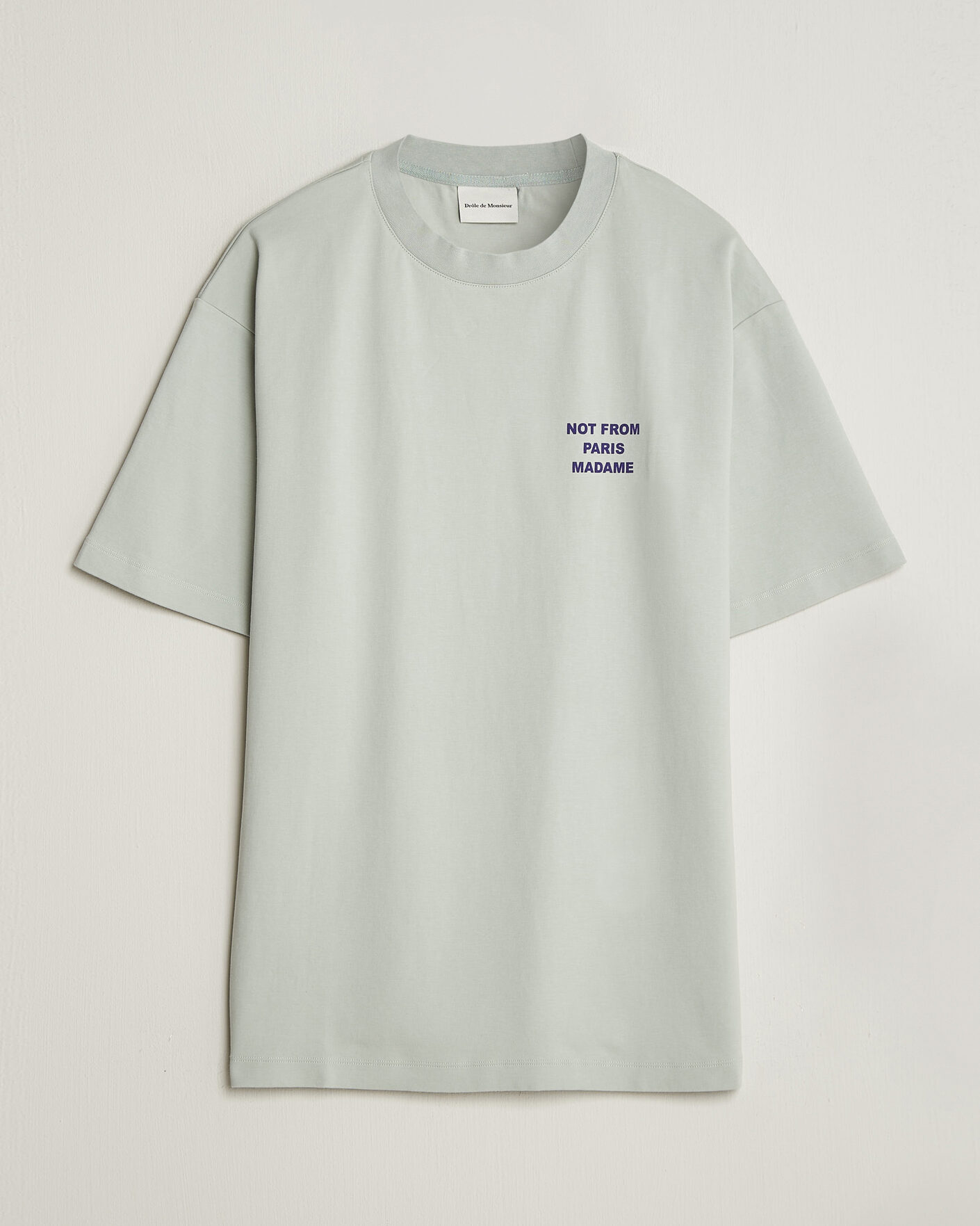Heren | T-shirts | Drôle de Monsieur | Bold Slogan T-Shirt Grey