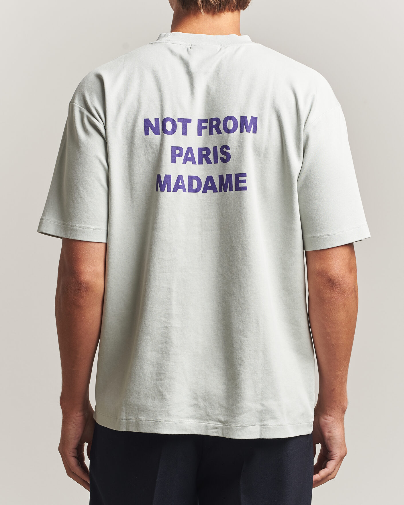 Heren | T-shirts | Drôle de Monsieur | Bold Slogan T-Shirt Grey