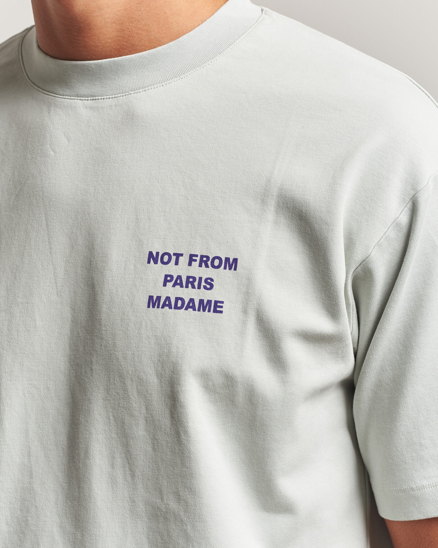 Heren | T-shirts | Drôle de Monsieur | Bold Slogan T-Shirt Grey