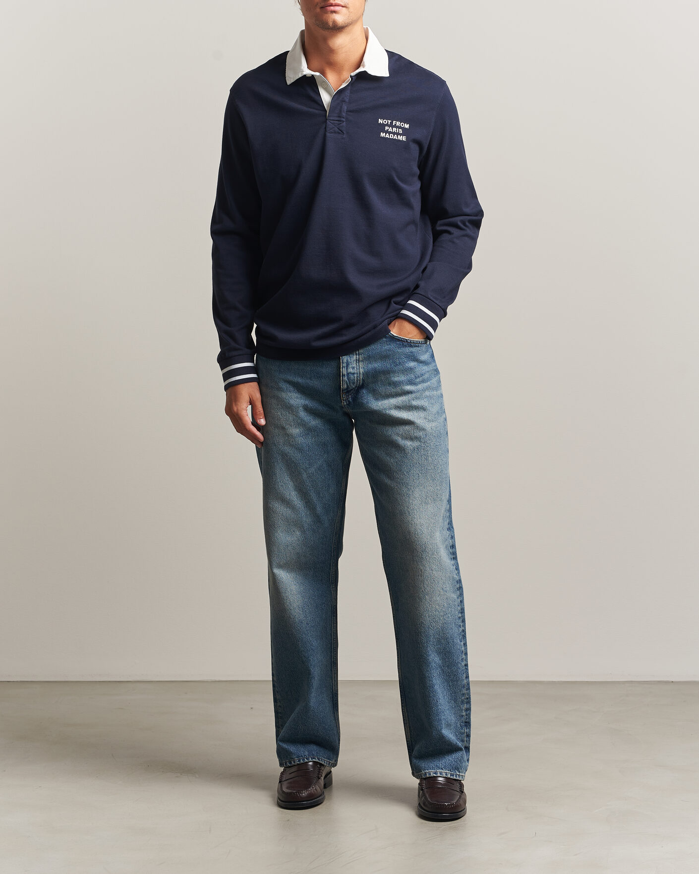 Heren | Truien | Drôle de Monsieur | Slogan Rugger Navy