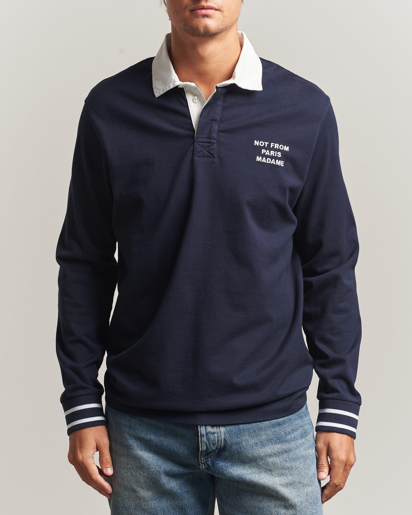 Heren | Truien | Drôle de Monsieur | Slogan Rugger Navy