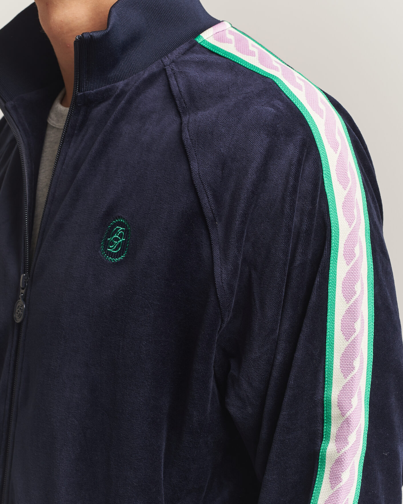 Heren | Truien | Drôle de Monsieur | Survêtement Velours Track Jacket Navy