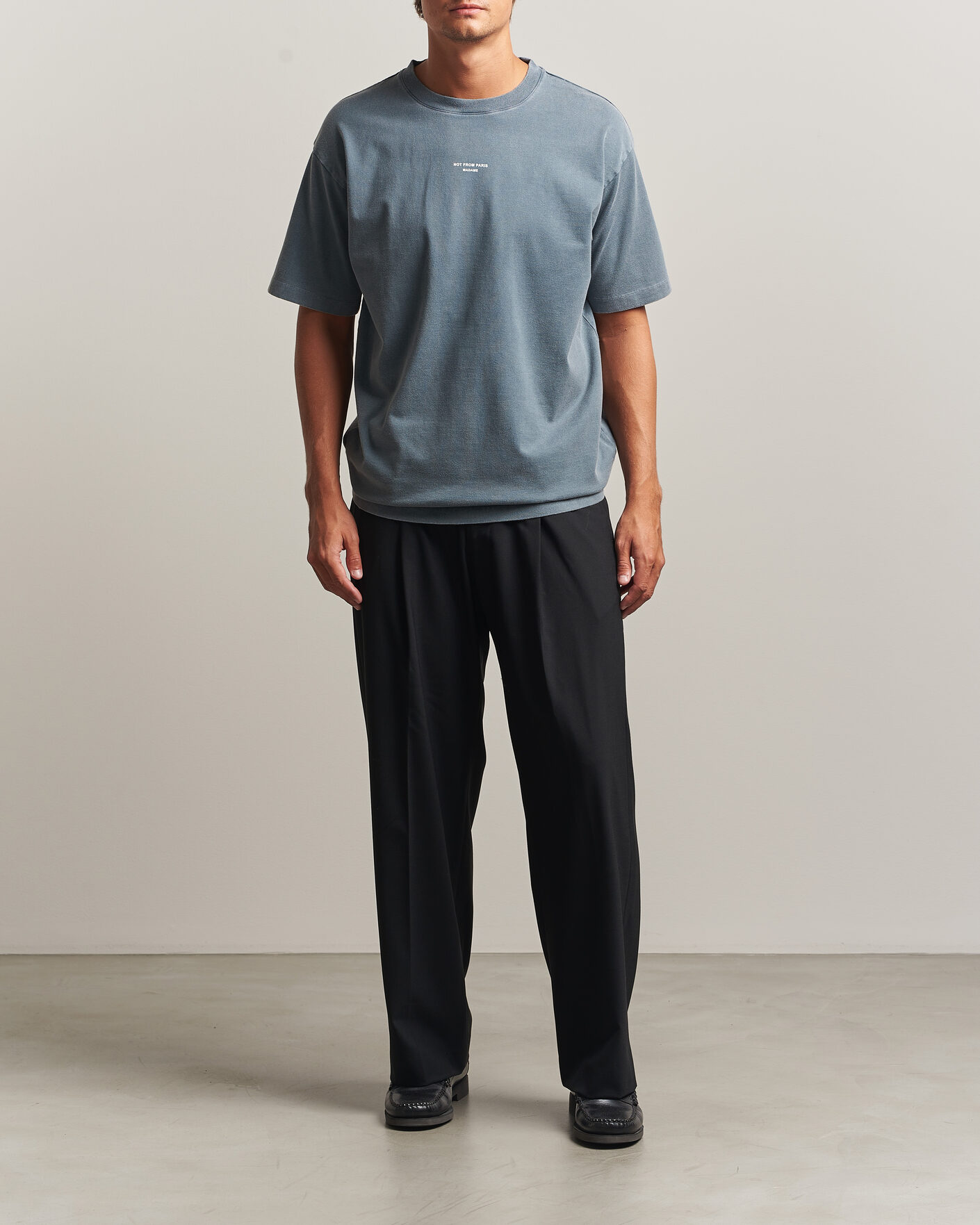 Heren | T-shirts | Drôle de Monsieur | Classic Slogan T-Shirt Dark Grey