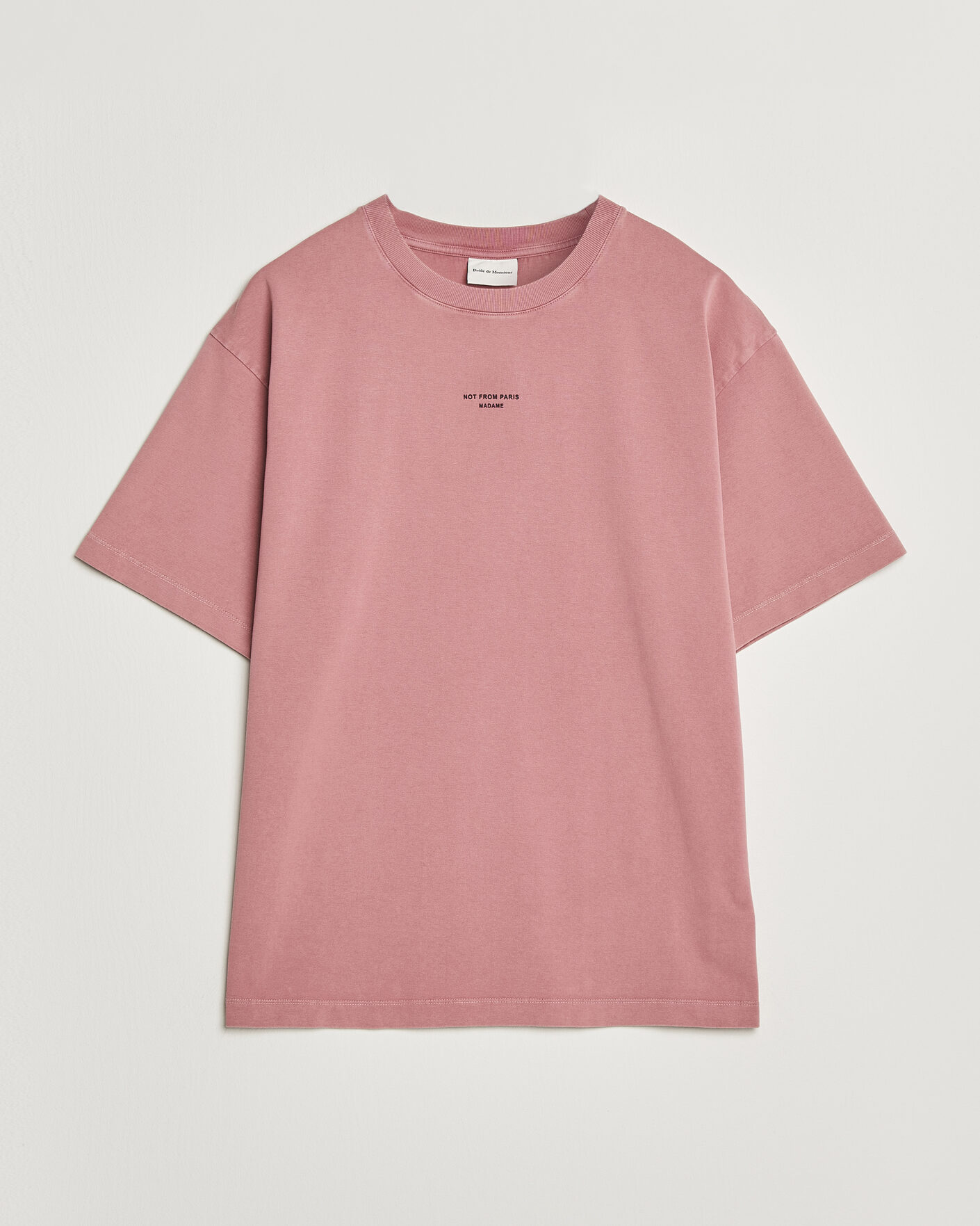 Heren | T-shirts | Drôle de Monsieur | Classic Slogan T-Shirt Dark Pink
